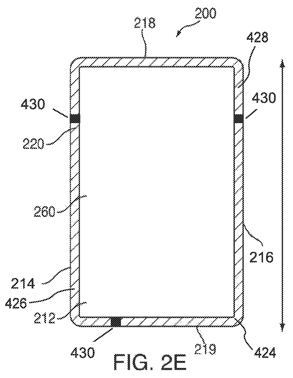 Patent US12366893 Figure 4 – Handheld device enclosure with an internal platform