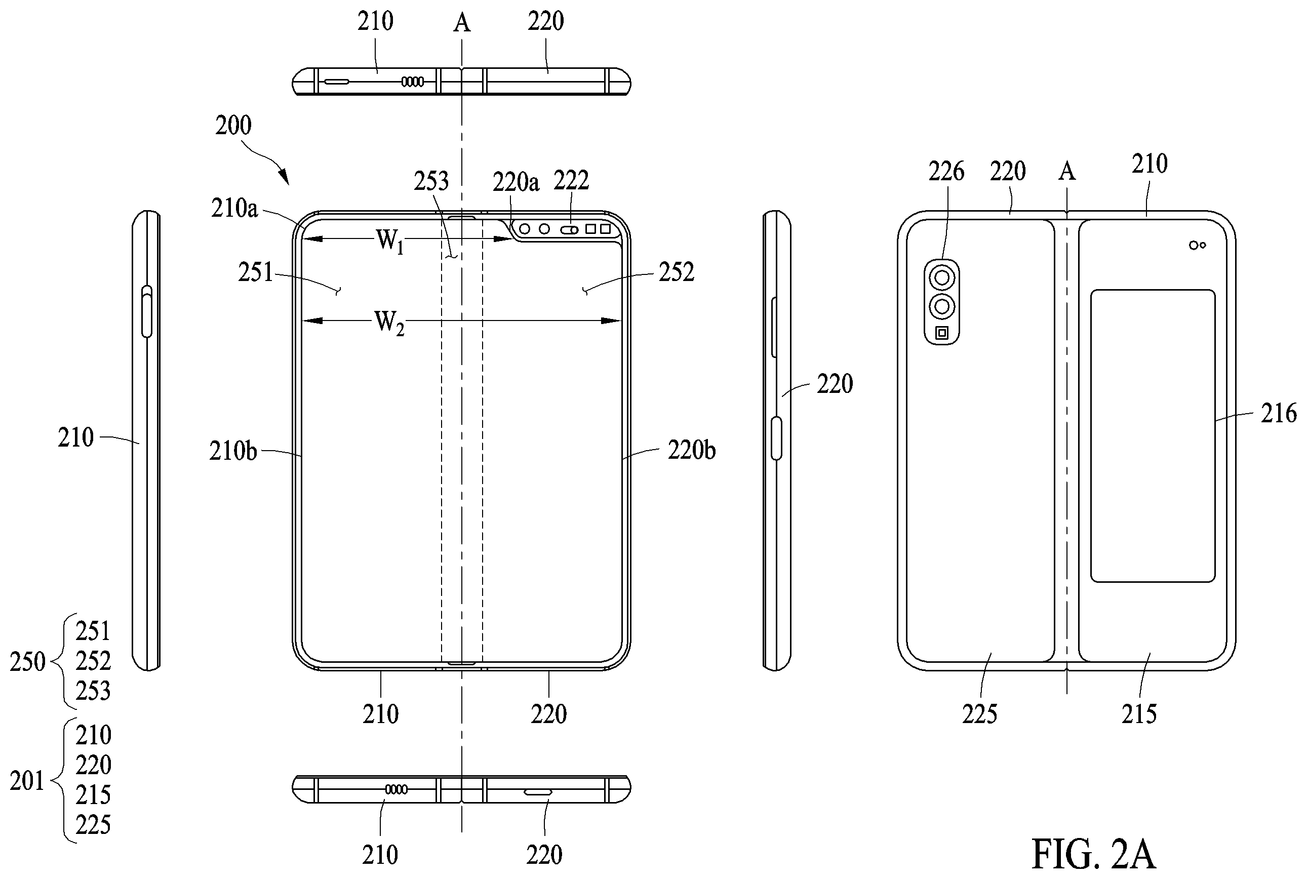 Patent US12366895 Figure 2 – Hinge assembly and electronic device including the same