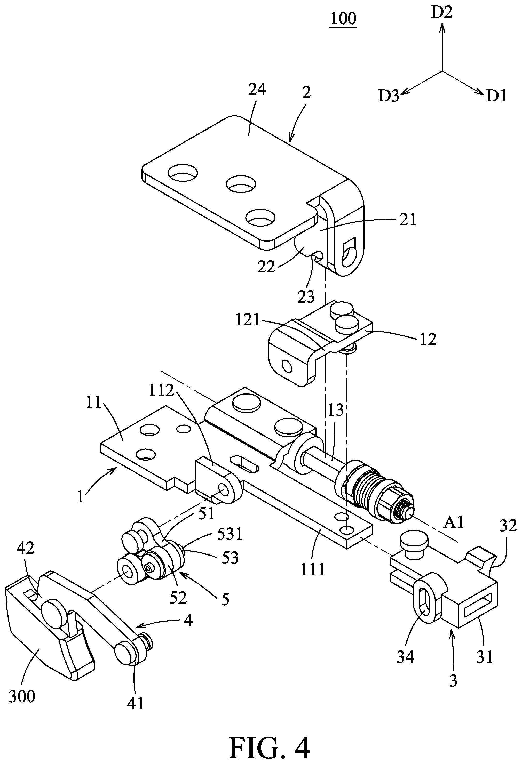 Patent US12366898 Figure 4 – Rotating shaft device