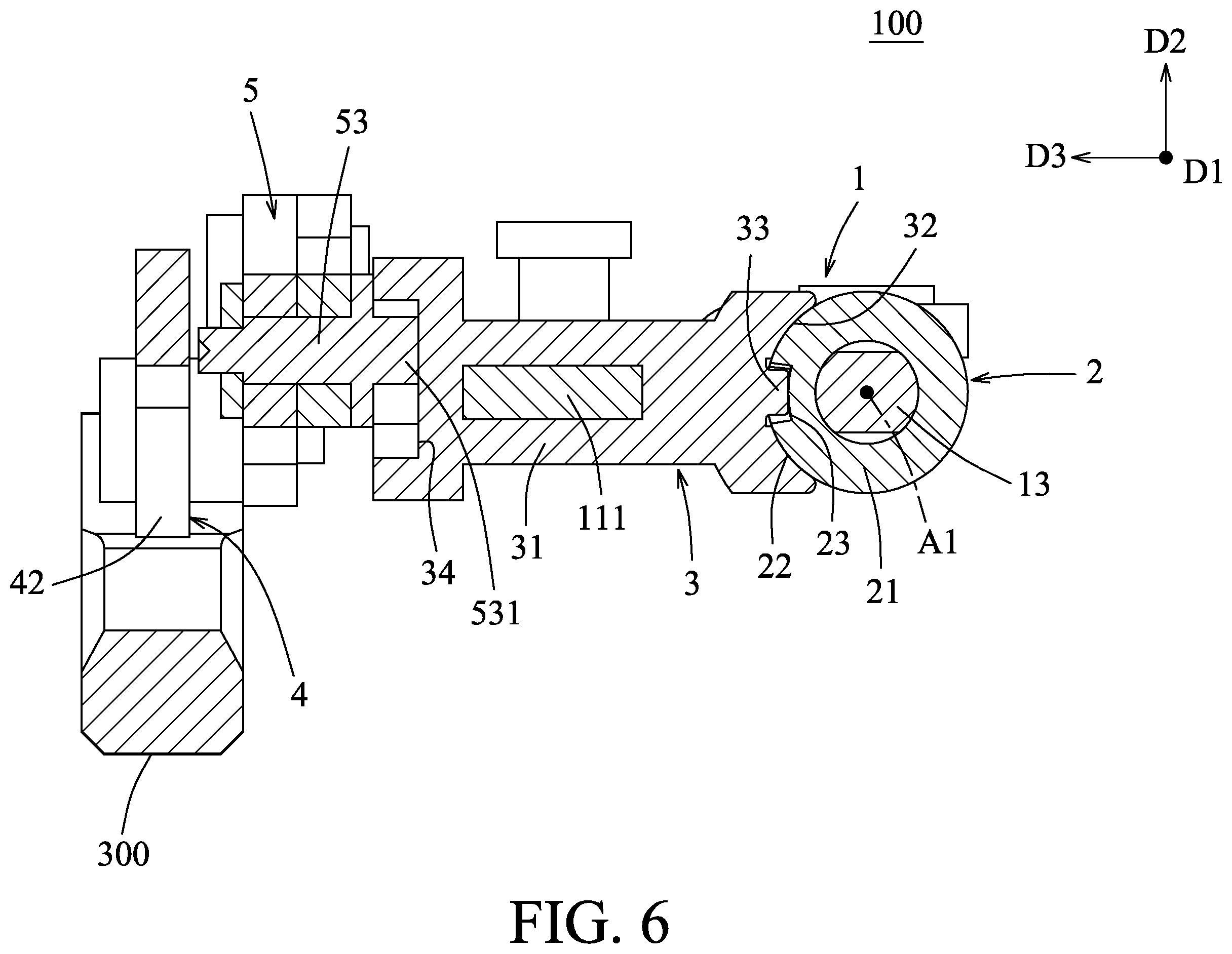 Patent US12366898 Figure 6 – Rotating shaft device