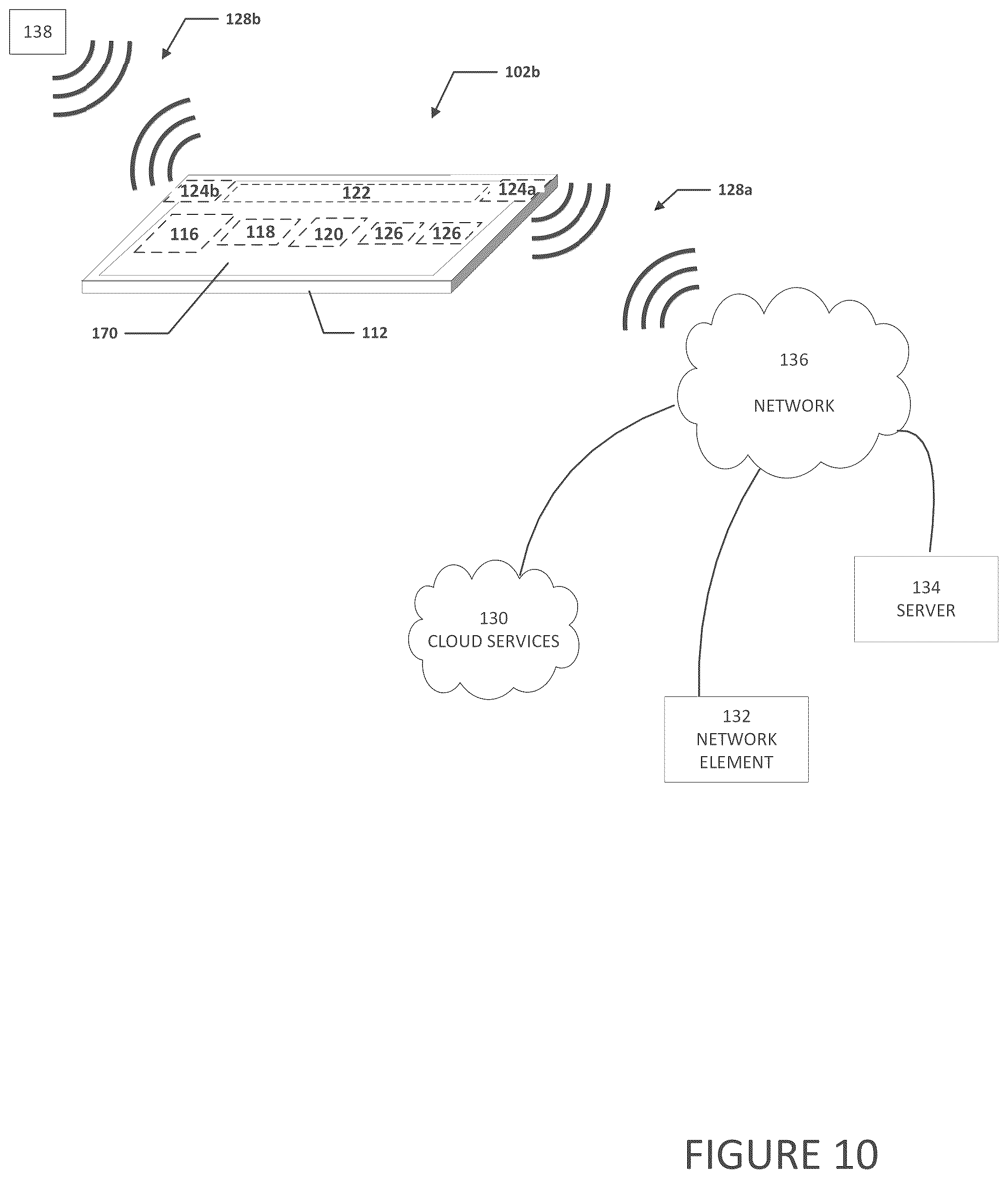 Patent US12366899 Figure 9 – Transmission line embedded in a portion of a chassis of an electronic device