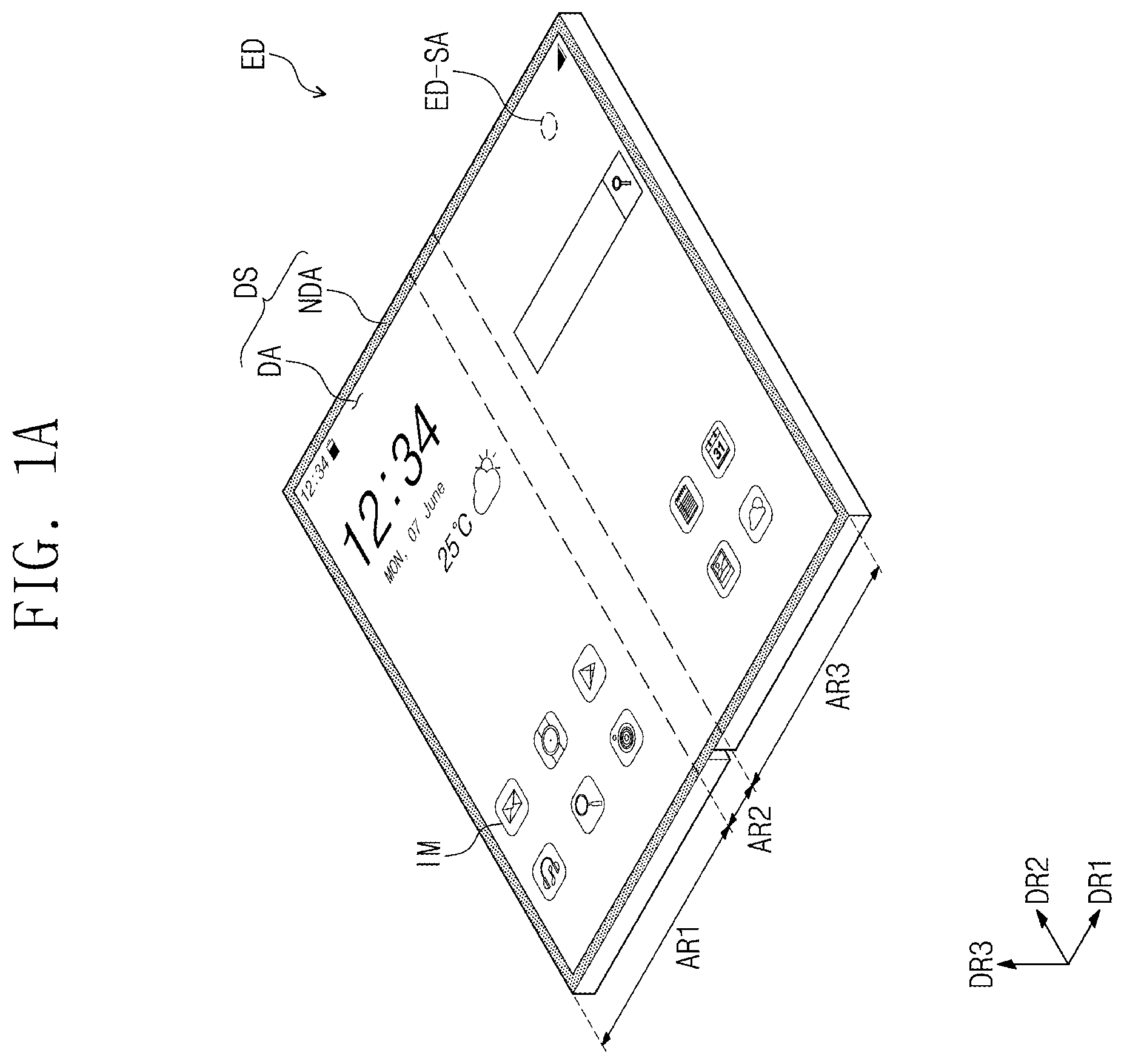 Patent US12366900 Figure 1 – Electronic device