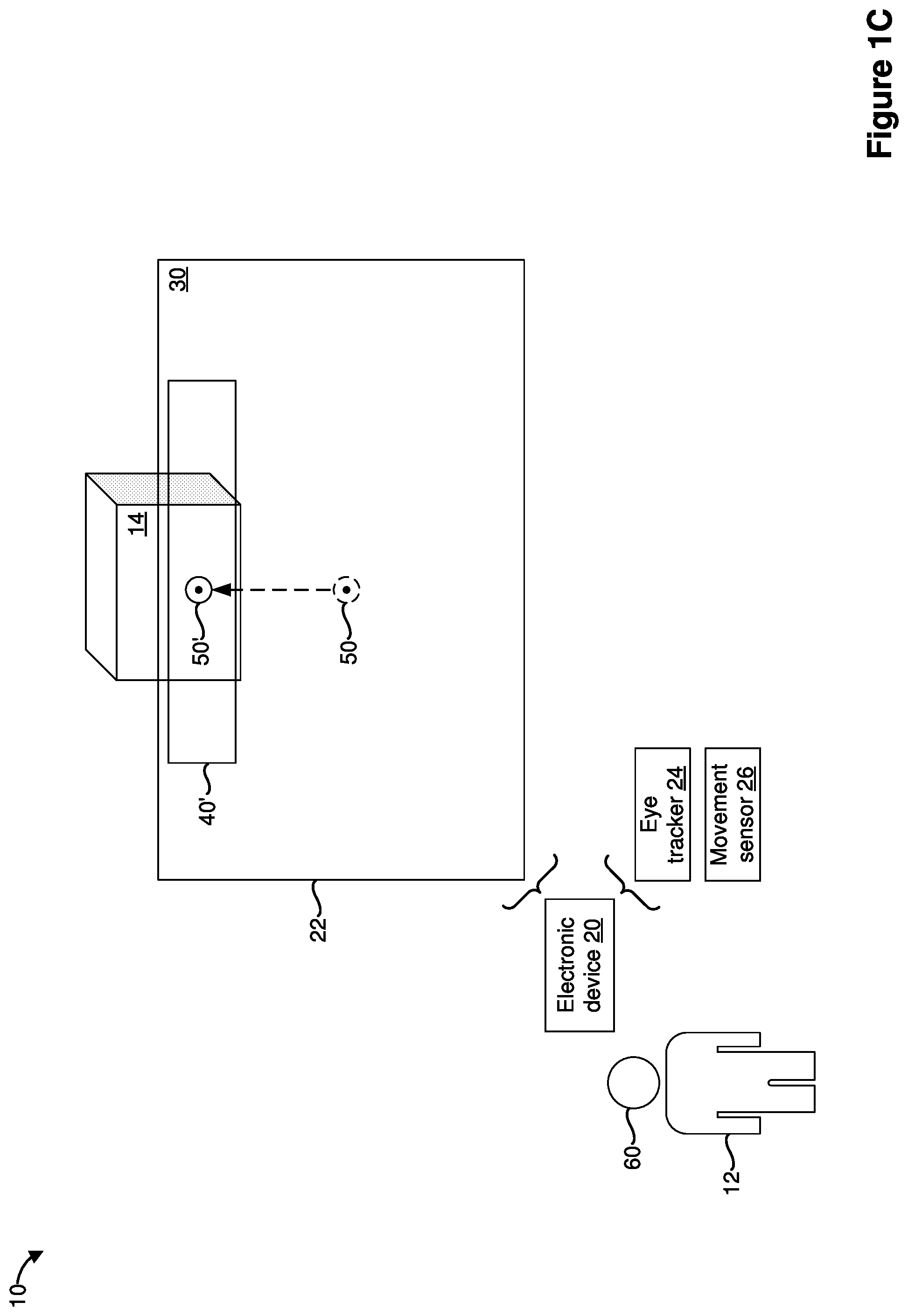 Patent US12366917 Figure 3 – Modifying display of content based on gaze and head movement