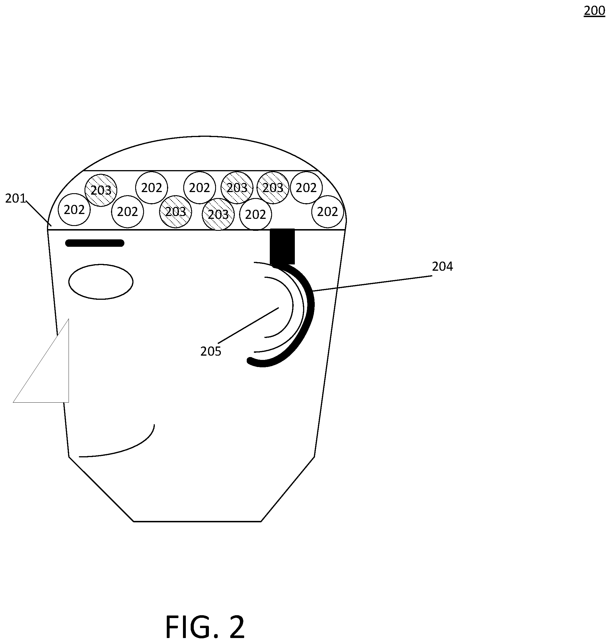 Patent US12366919 Figure 2 – Method and apparatus for thought password brain computer interface