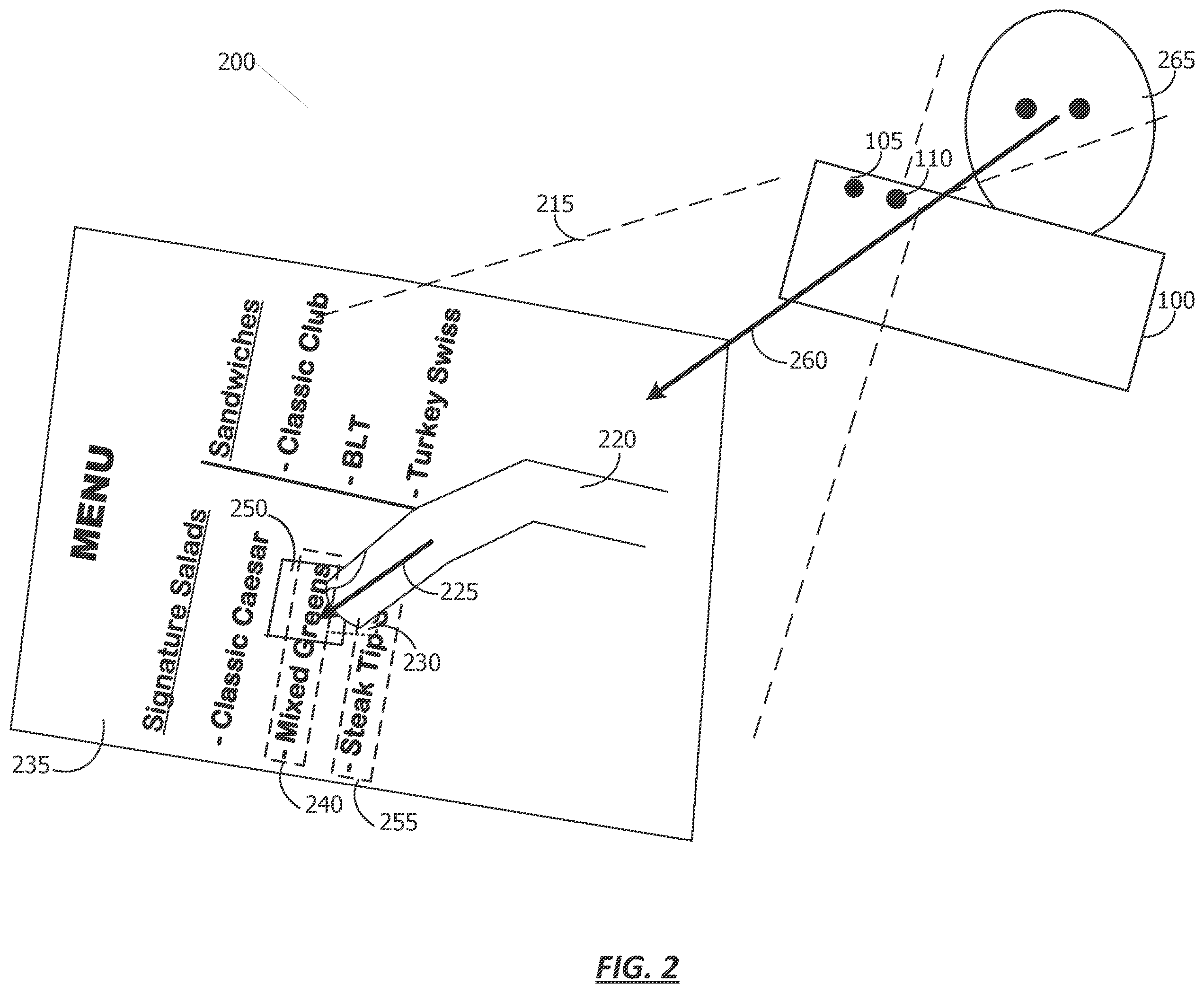 Patent US12366926 Figure 2 – Finger orientation touch detection
