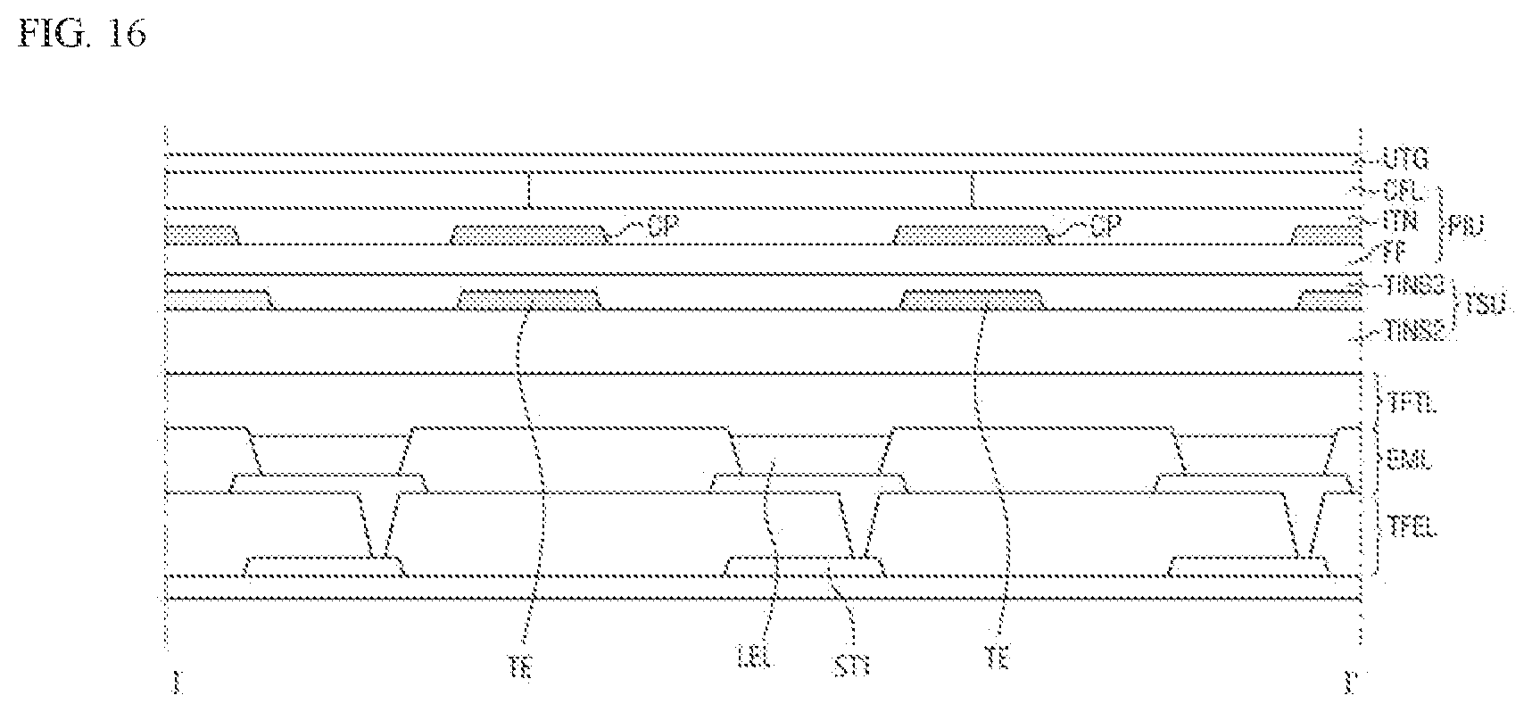 Patent US12366933 Figure 14 – Display device, electronic device and a position input system with touch sensing unit, code patterns and reflective surface