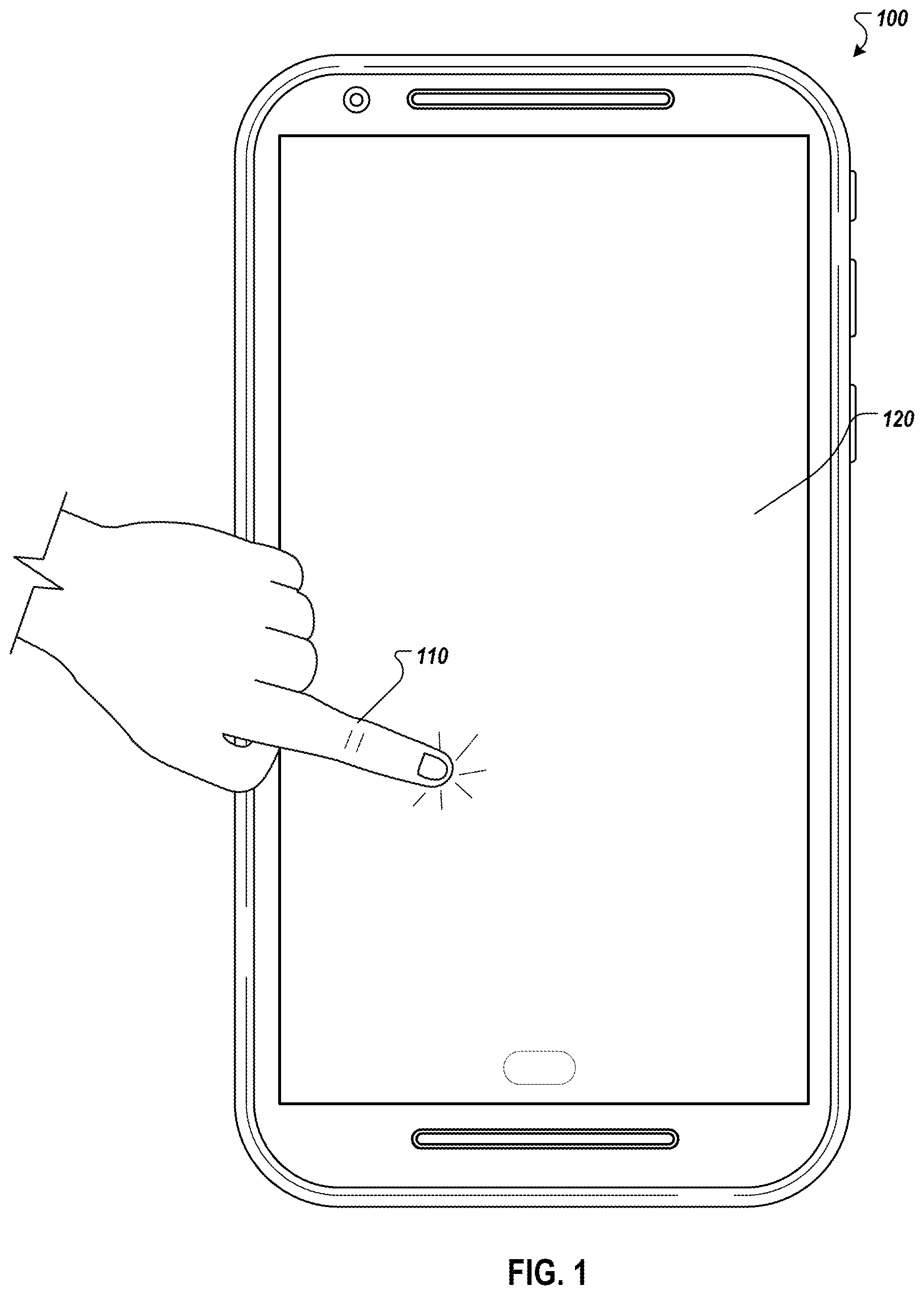 Patent US12366934 Figure 1 – Touch-sensitive LED display