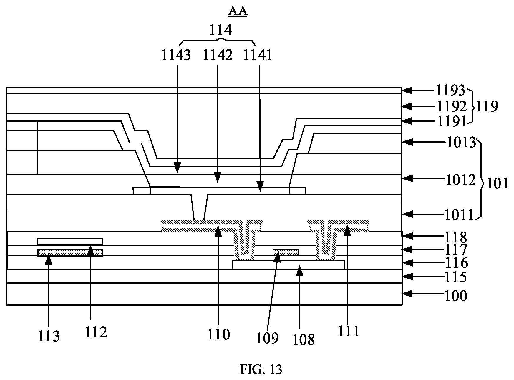 Patent US12366943 Figure 10 – Display substrate, display panel and display apparatus