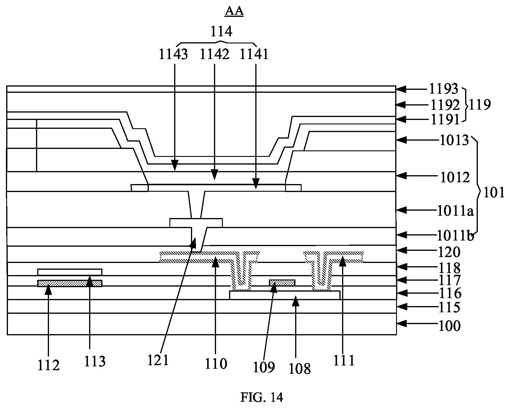 Patent US12366943 Figure 11 – Display substrate, display panel and display apparatus