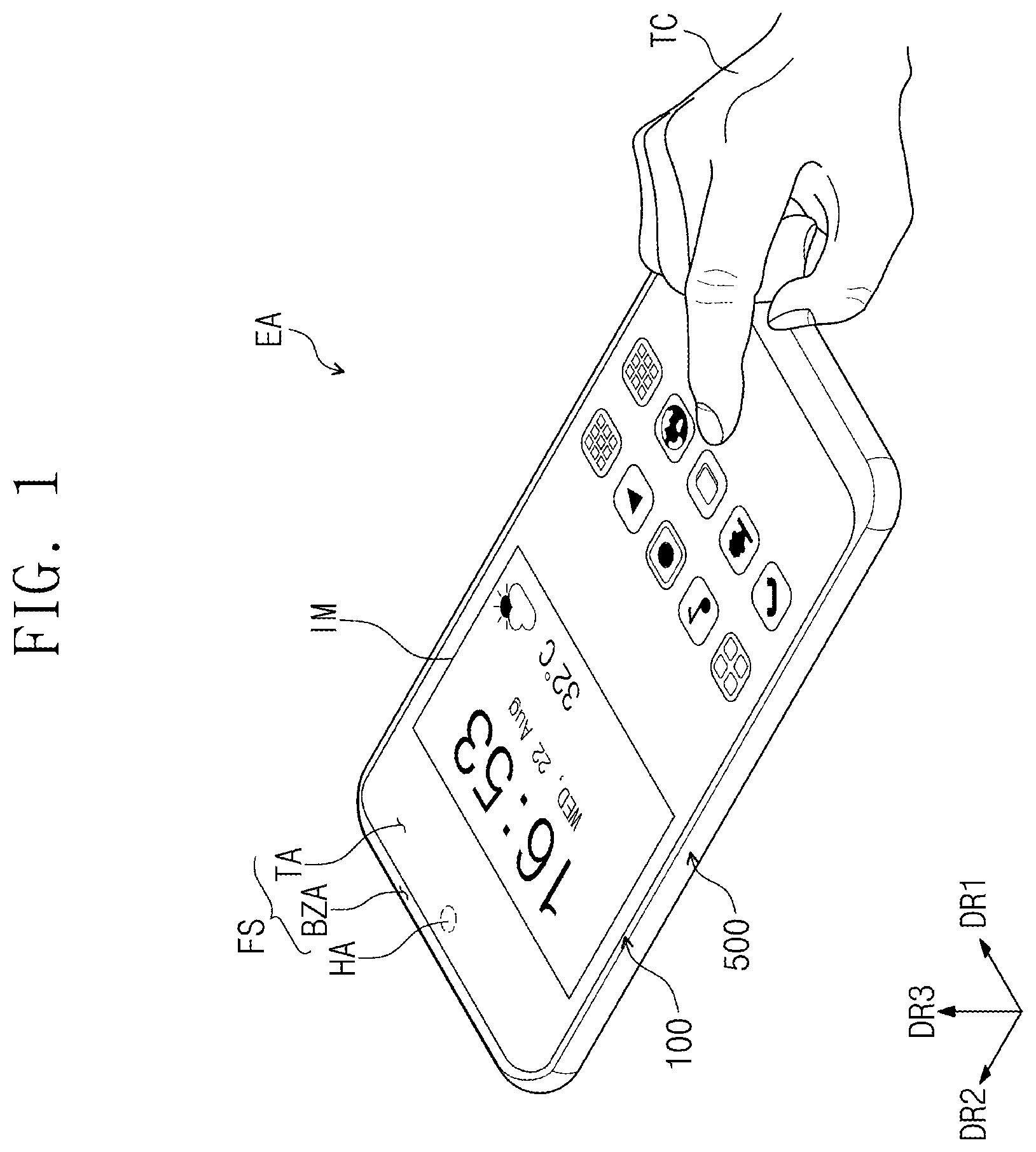 Patent US12366946 Figure 1 – Electronic device