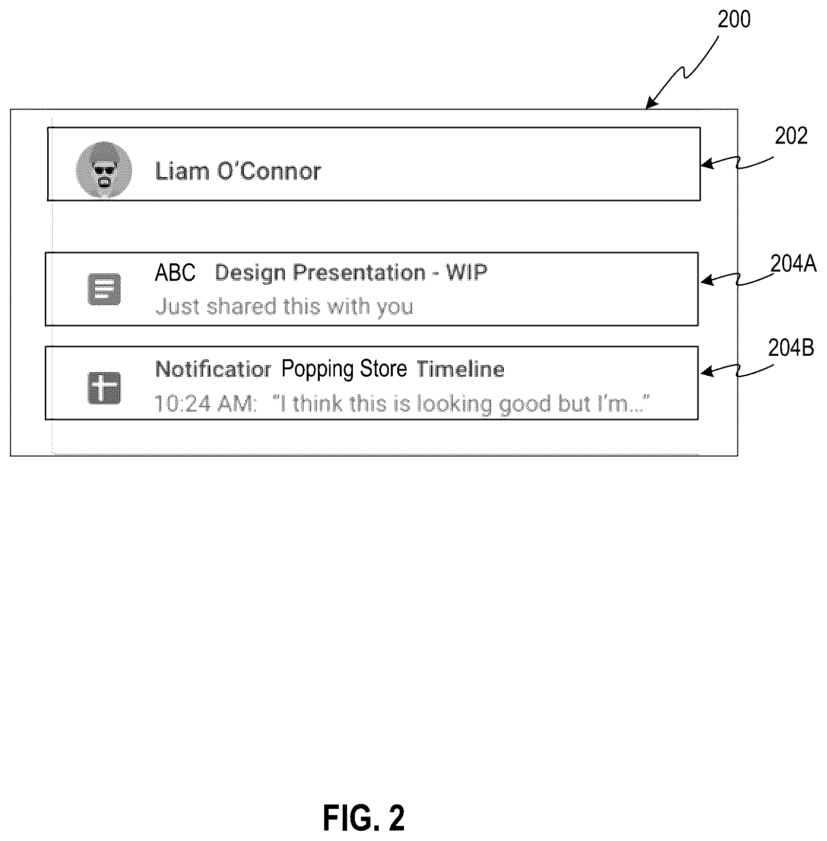 Patent US12366949 Figure 2 – Intelligent people-centric predictions in a collaborative environment