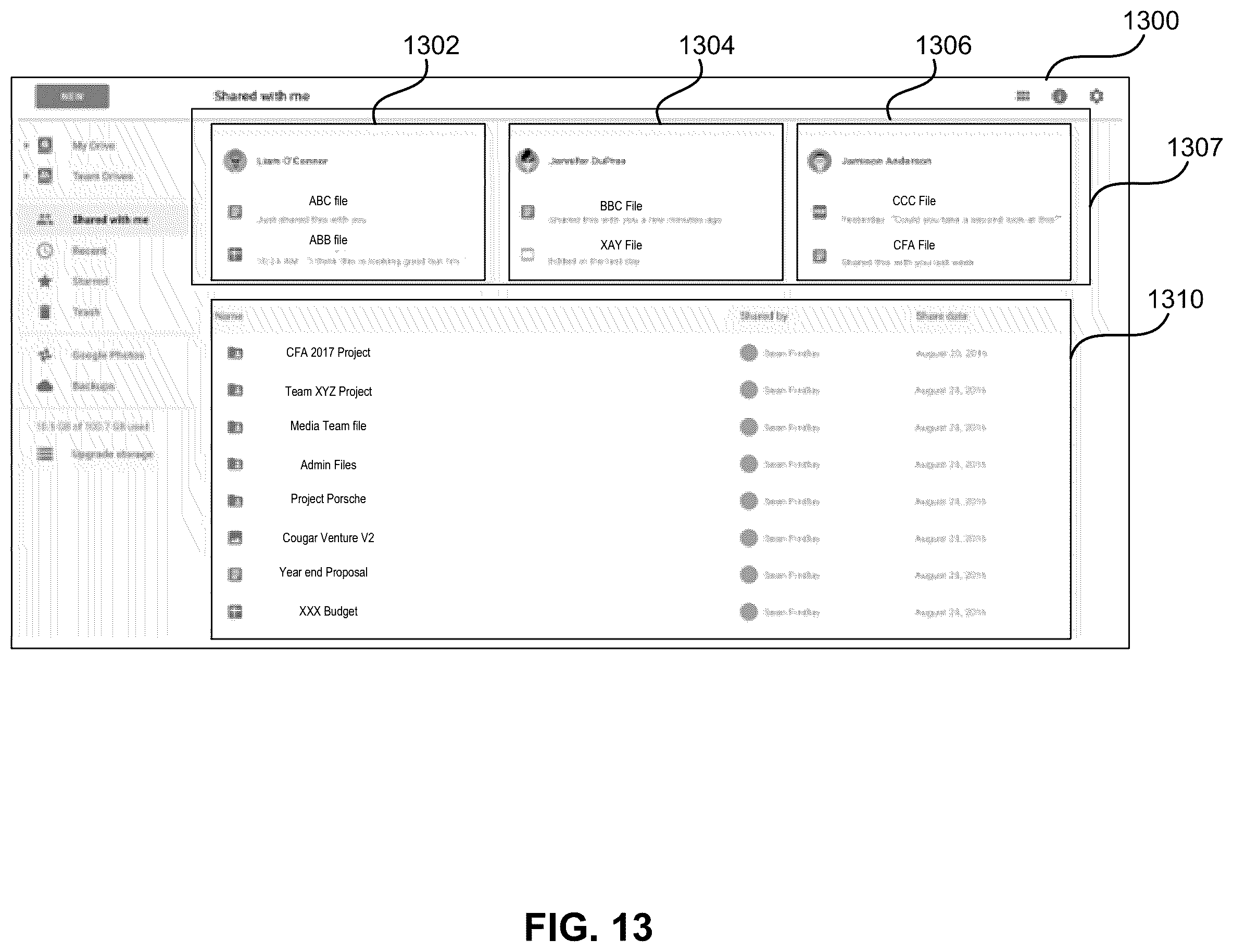 Patent US12366949 Figure 13 – Intelligent people-centric predictions in a collaborative environment