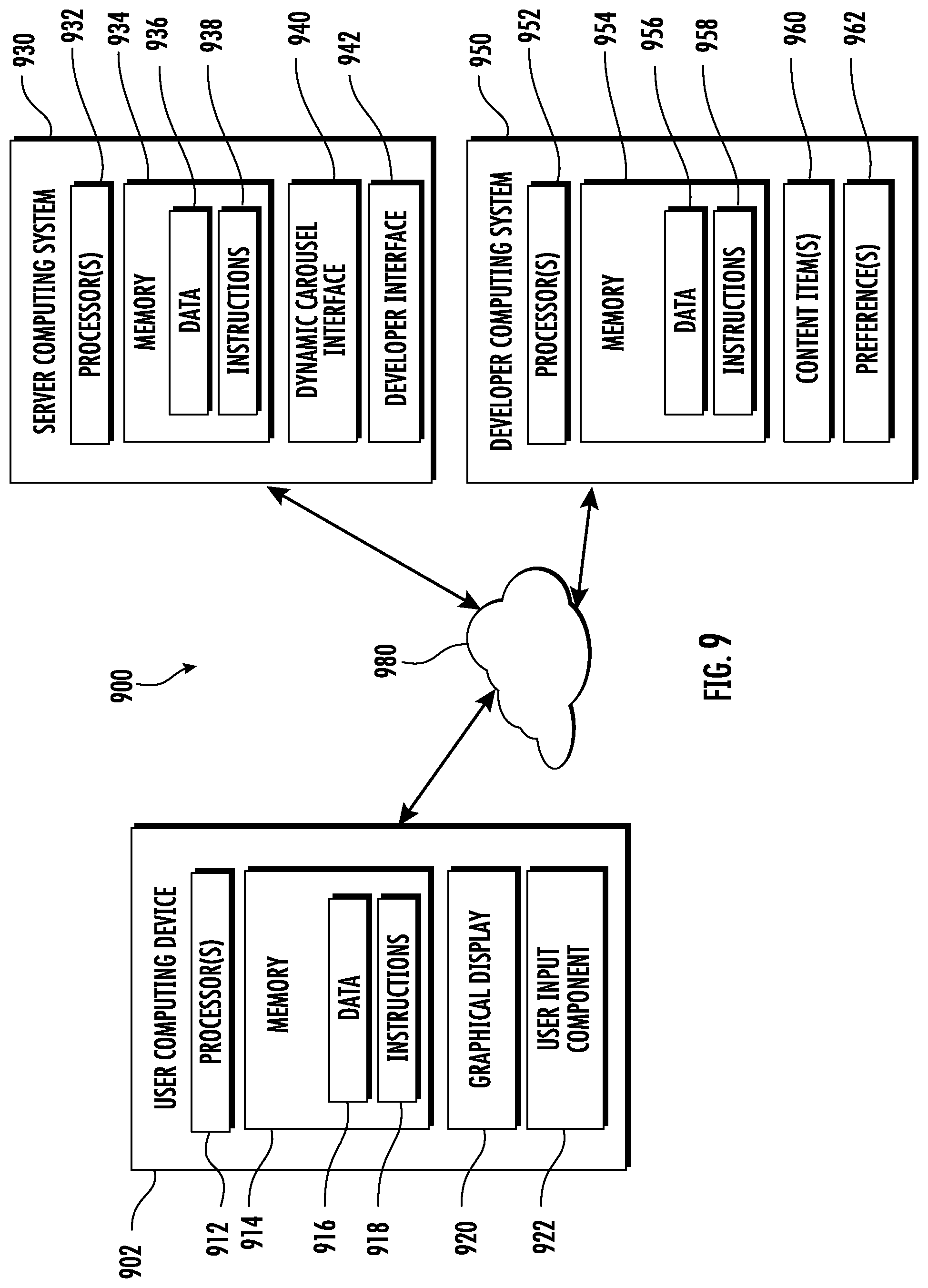 Patent US12366952 Figure 15 – Dynamic carousel interface