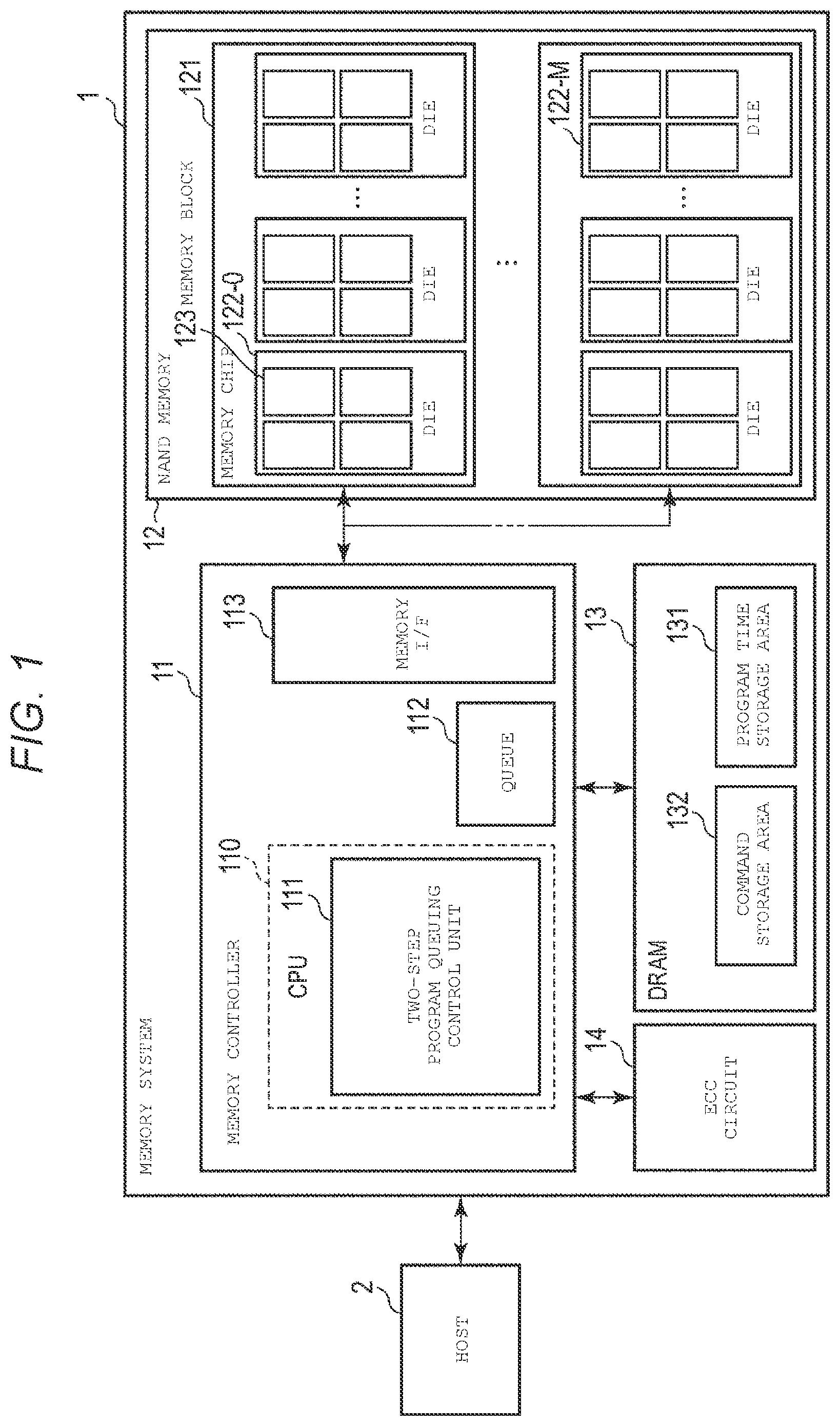 Patent US12366974 Figure 1 – Memory system performing multi-step write operation and control method thereof