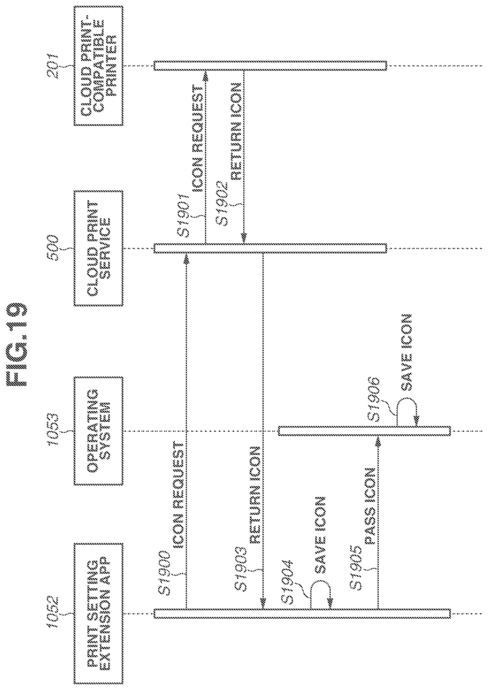 Patent US12367001 Figure 19 – Storage medium, computer, and method related to application for providing print setting screen