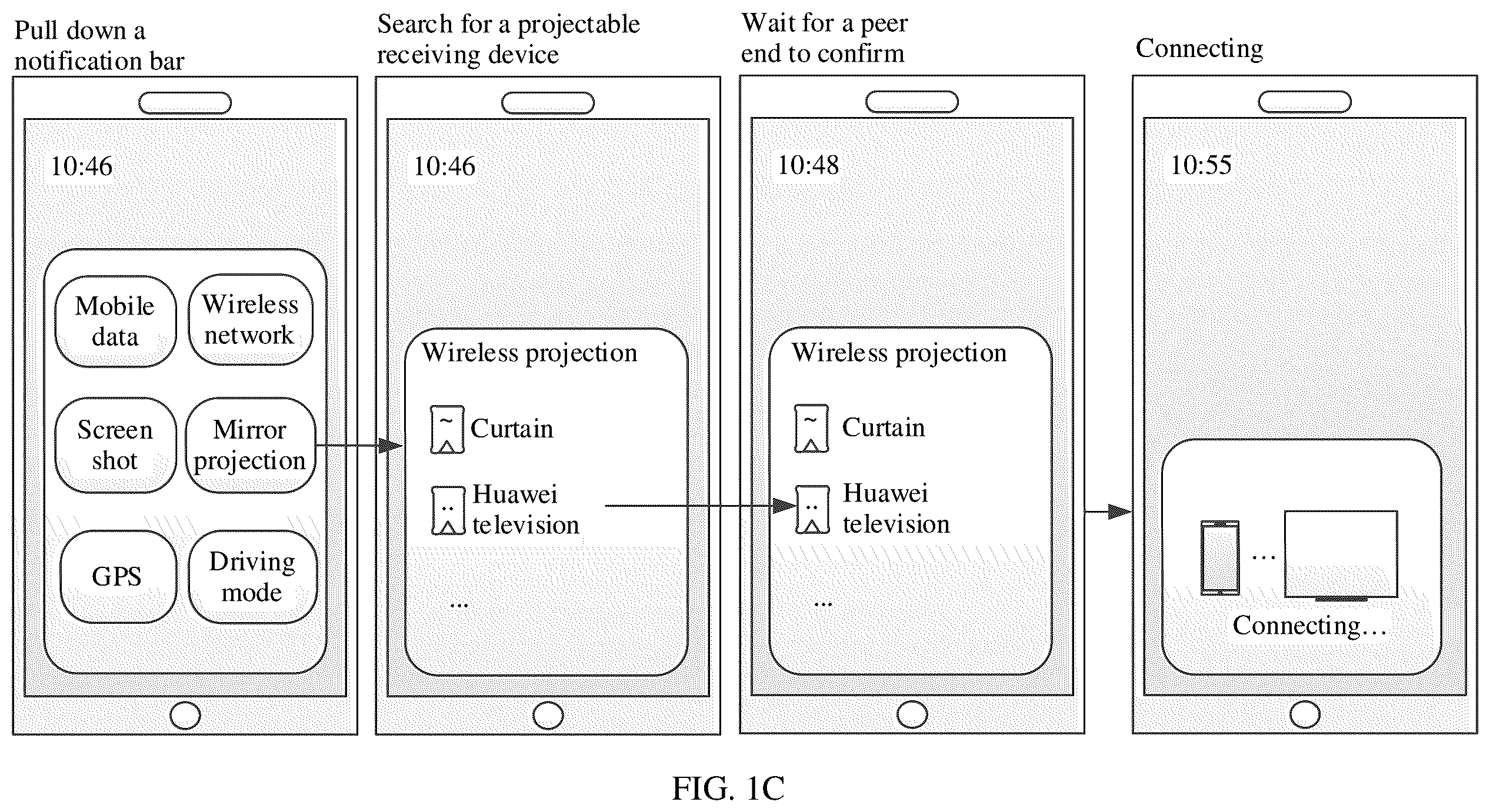 Patent US12367007 Figure 4 – First electronic device, second electronic device, and projection processing method