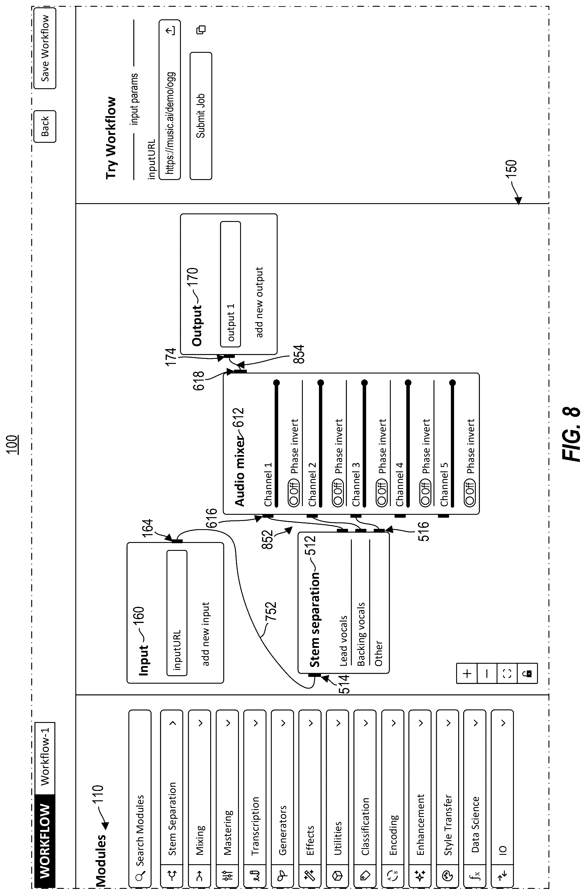 Patent US12367010 Figure 8 – Systems and methods for facilitating audio processing