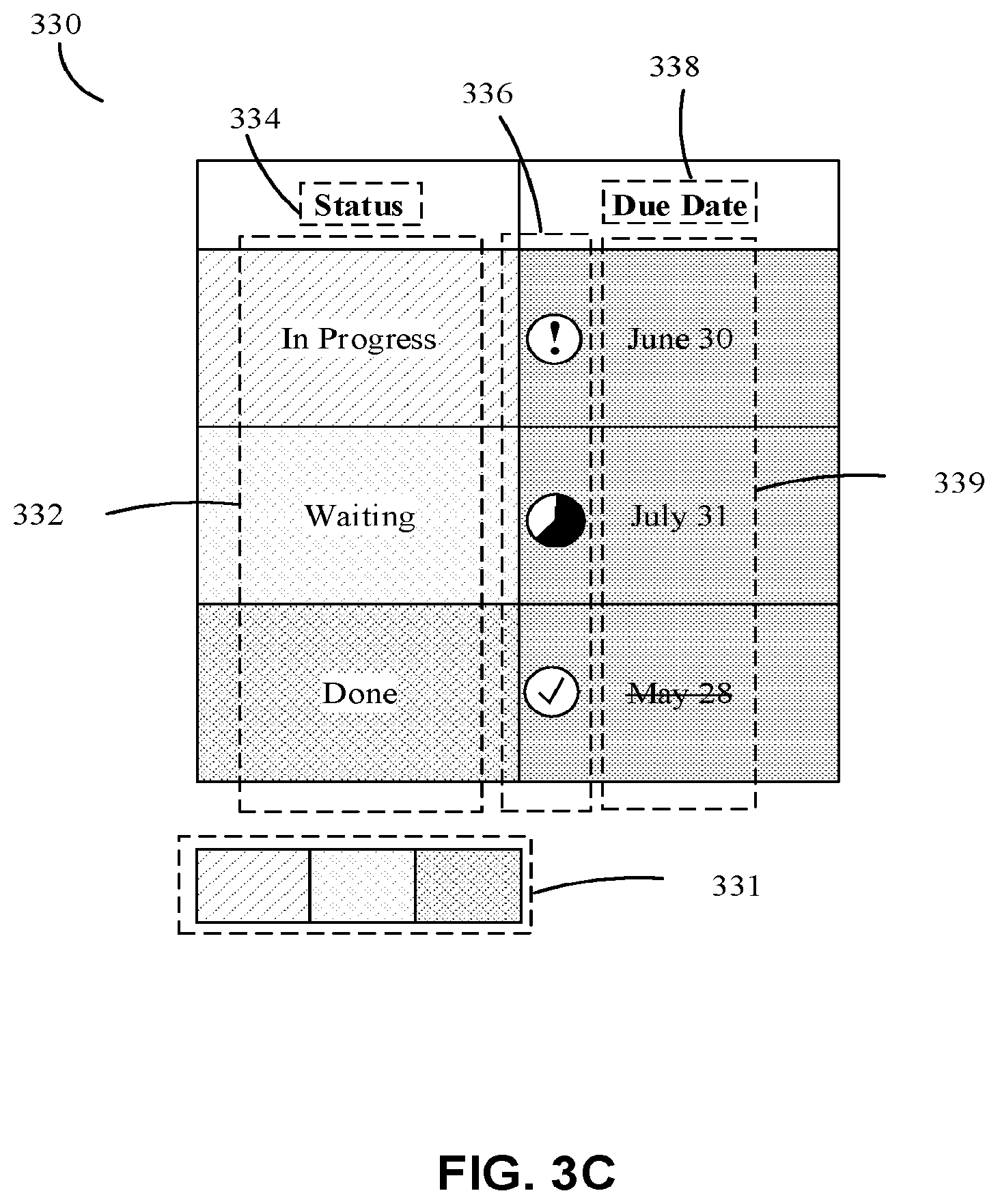 Patent US12367011 Figure 4 – Digital processing systems and methods for cell animations within tables of collaborative work systems