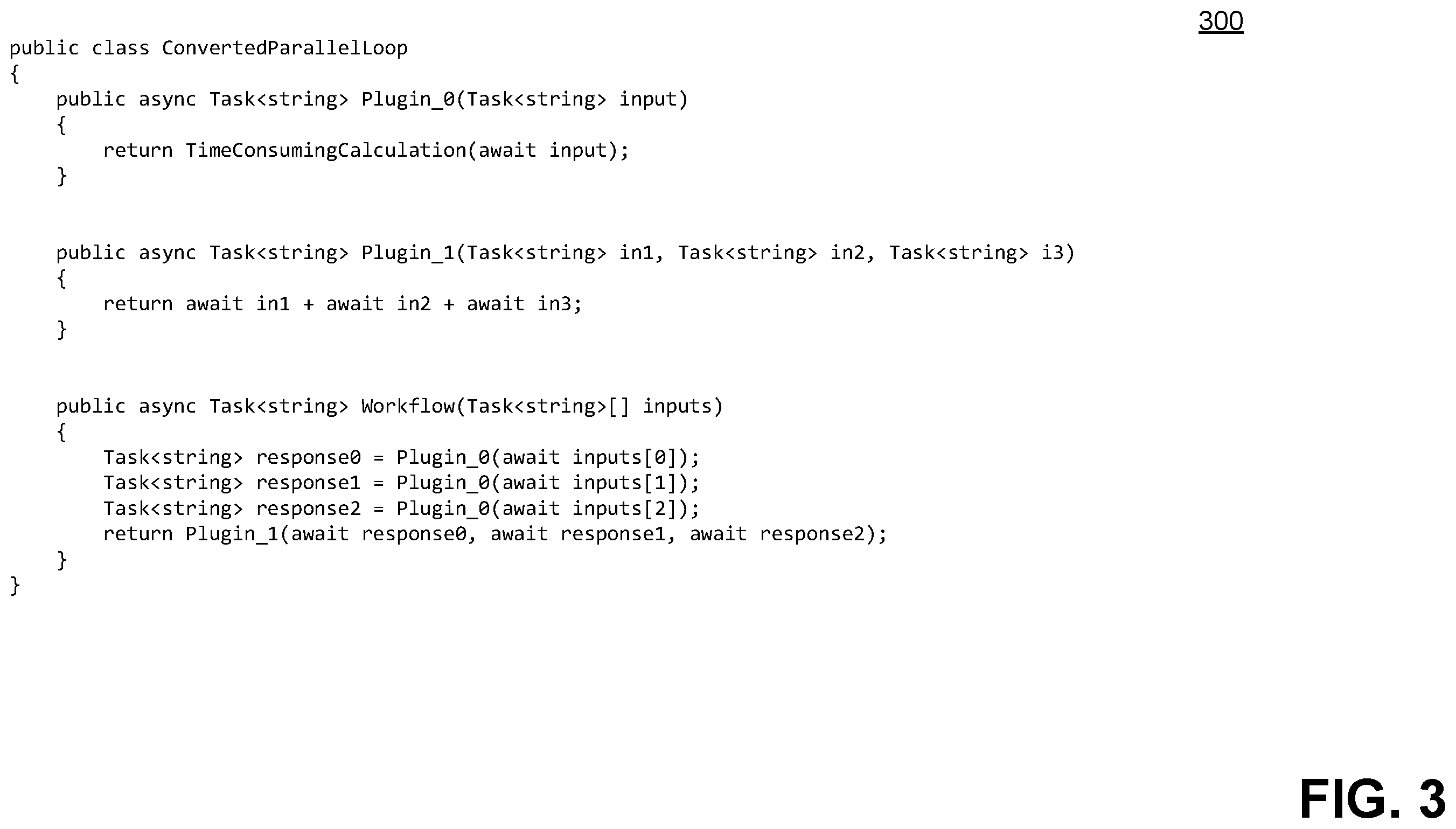 Patent US12367023 Figure 3 – Compilation and execution of source code as services