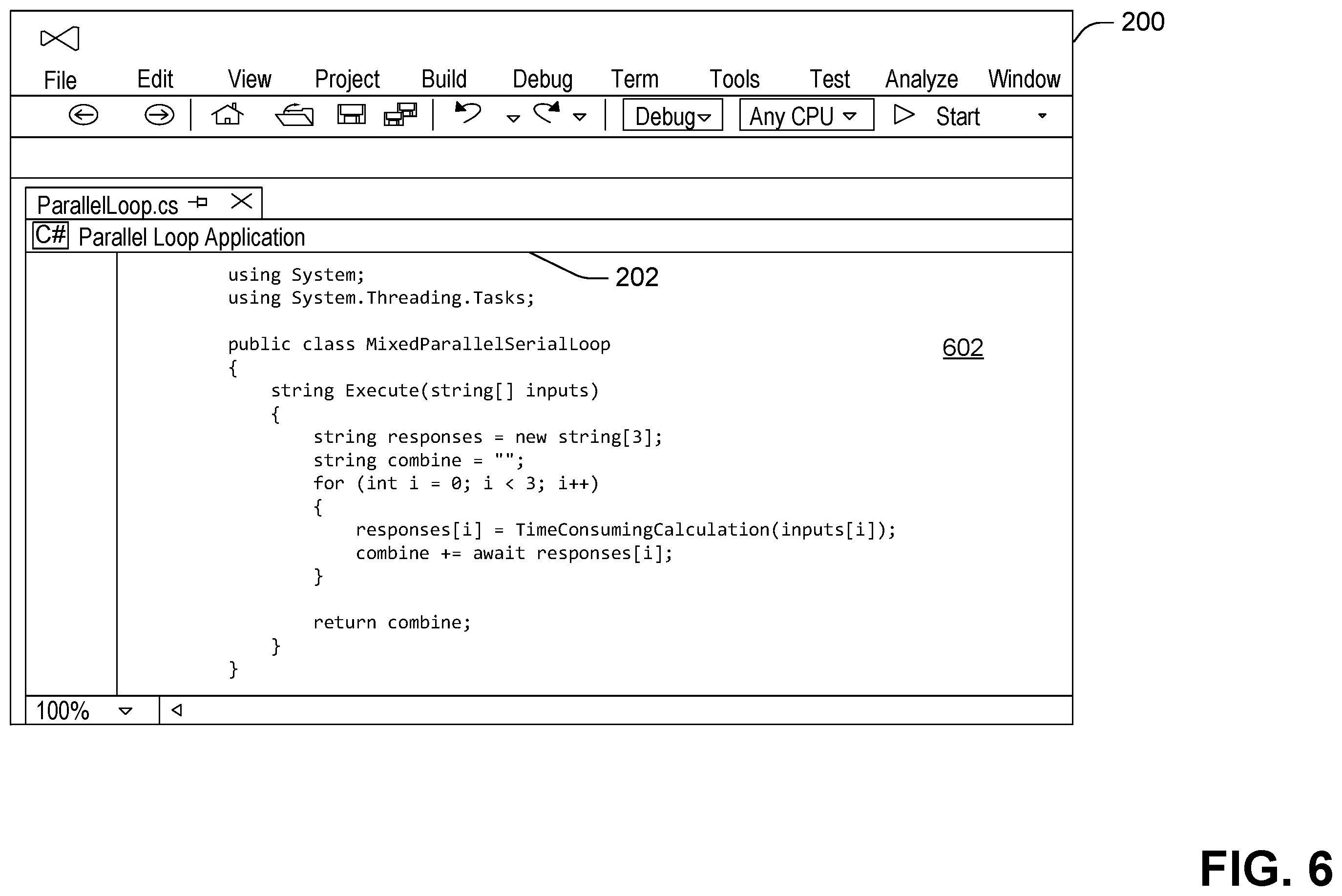 Patent US12367023 Figure 6 – Compilation and execution of source code as services
