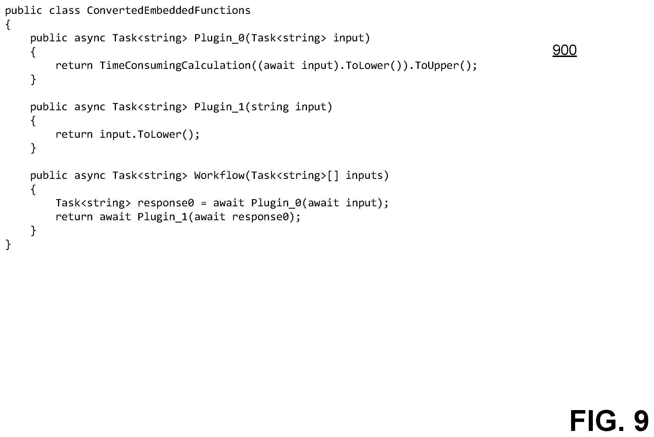 Patent US12367023 Figure 9 – Compilation and execution of source code as services