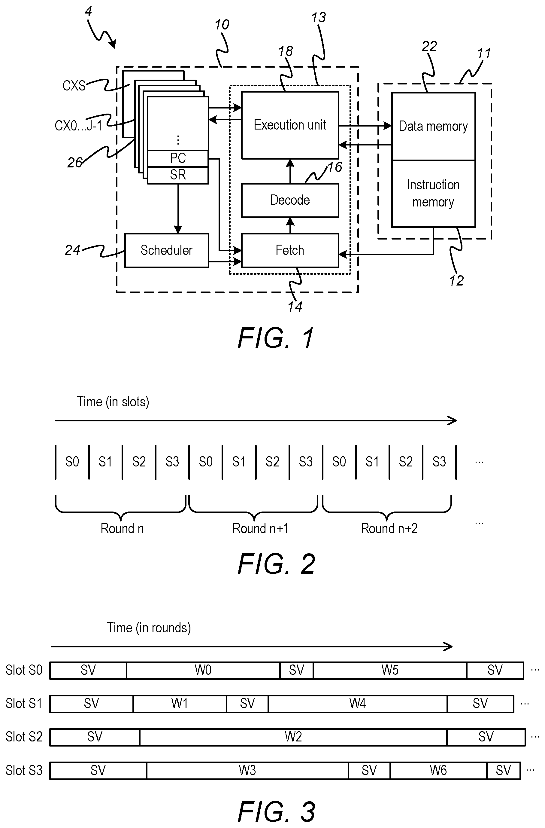 Patent US12367043 Figure 1 – Multi-threaded barrel processor using shared weight registers in a common weights register file