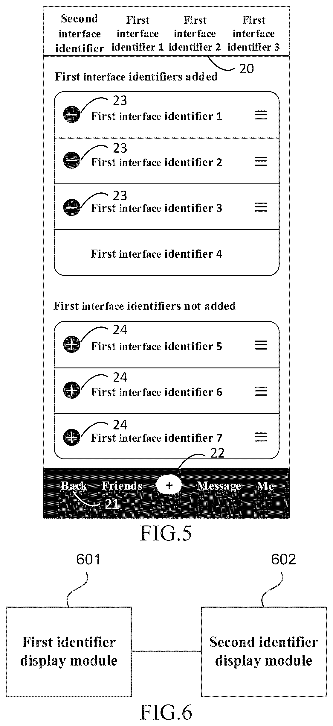 Patent US12367053 Figure 4 – Interface display method for displaying interface identifiers in an interface