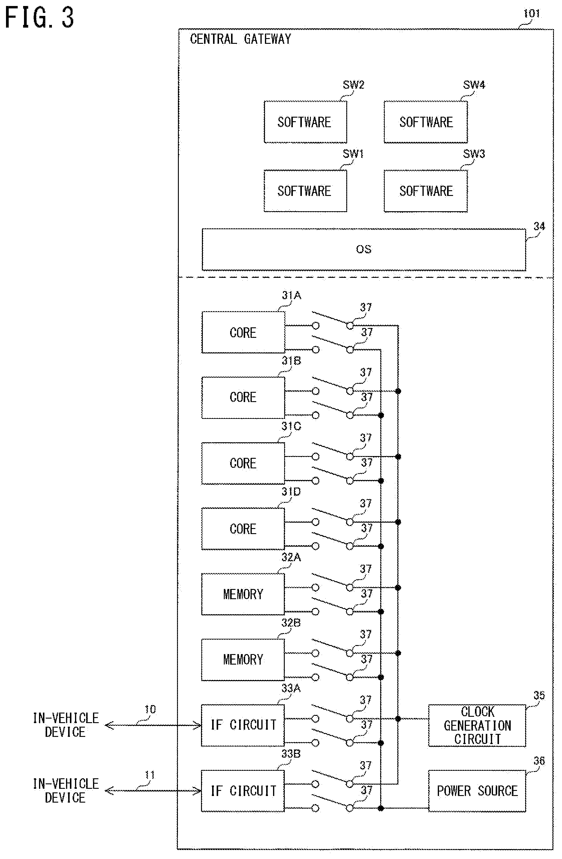 Patent US12367075 Figure 3 – In-vehicle device, vehicle management system, resource management method, and resource management program for allocation of computing recourses based on a usage state