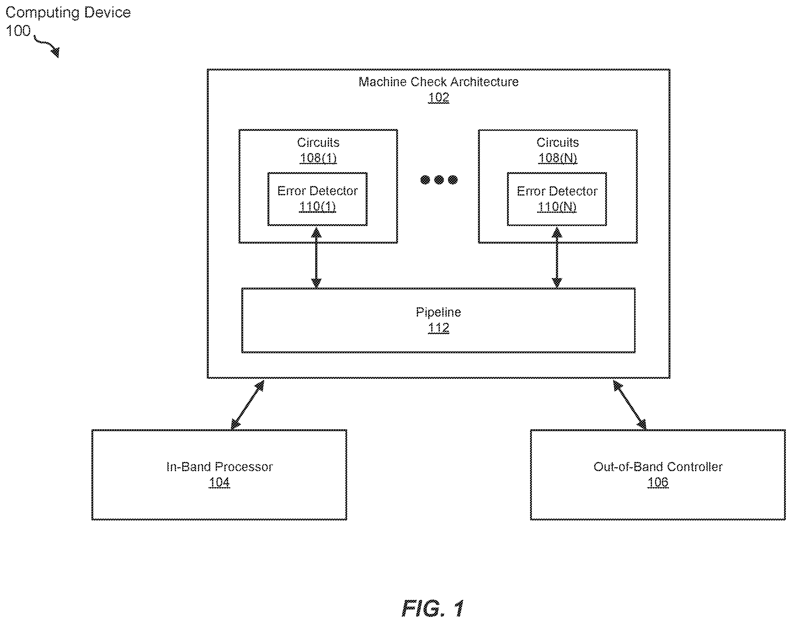 Patent US12367095 Figure 1 – Devices, systems, and methods for out-of-band delivery of error reports
