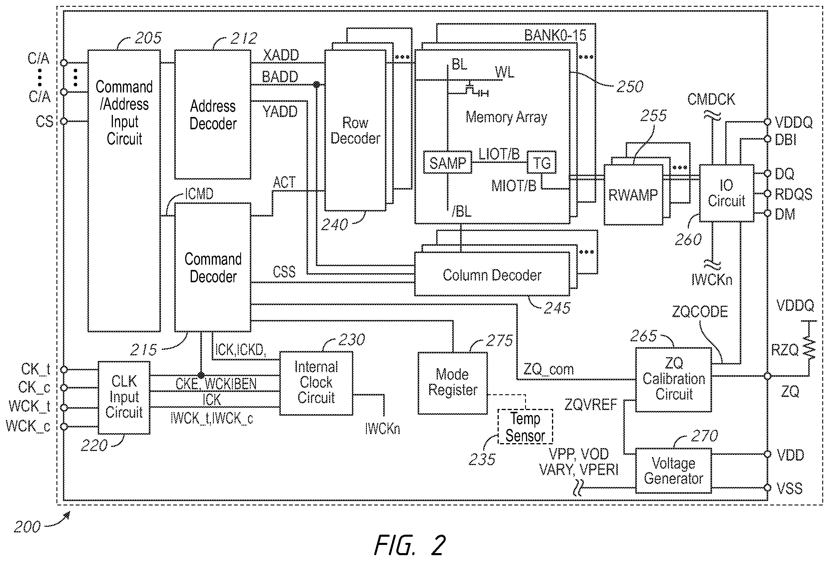 Patent US12367133 Figure 2 – Apparatuses and methods for training operations