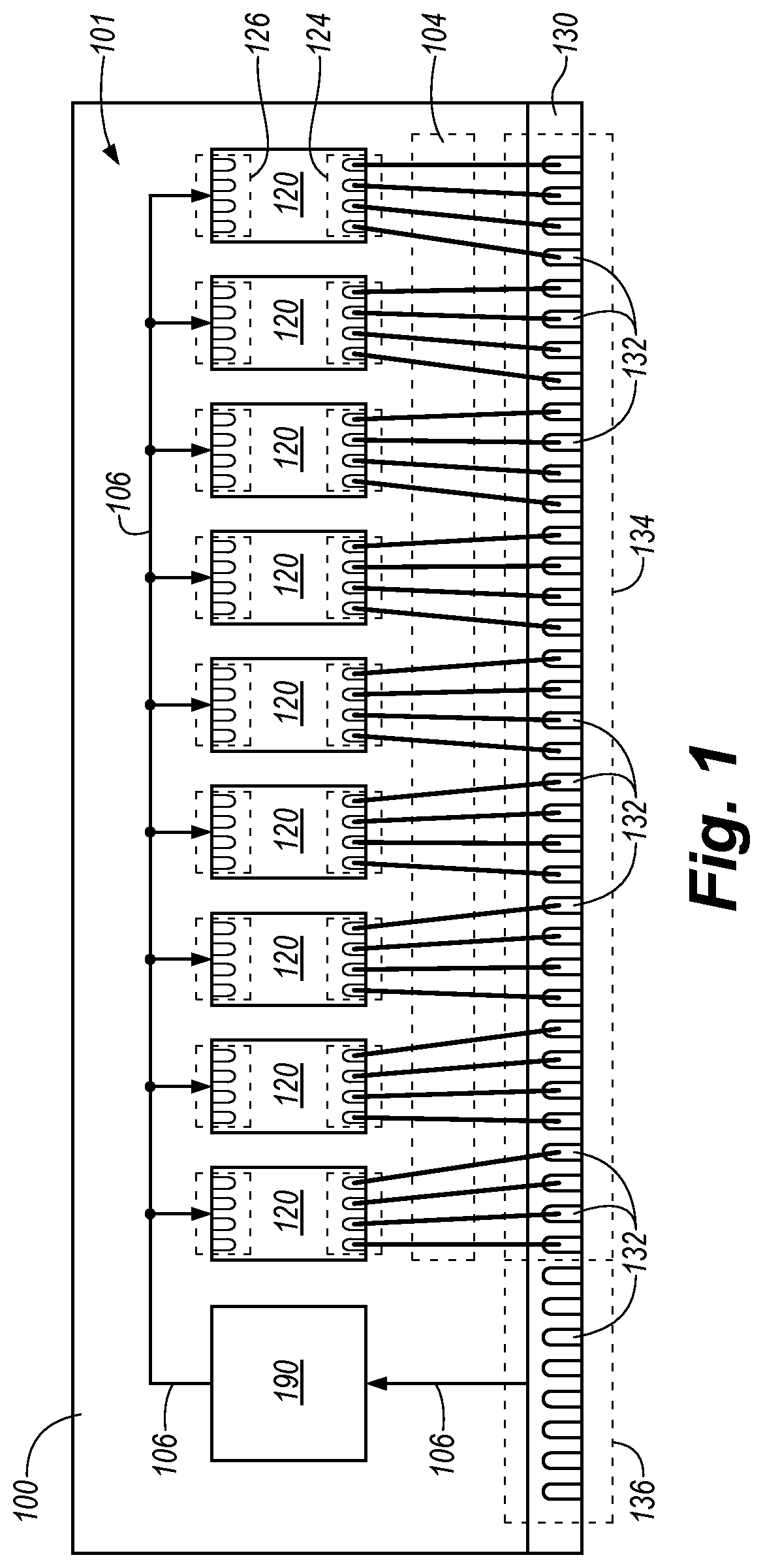Patent US12367161 — Individually addressing memory devices disconnected from a data bus — Figure 1