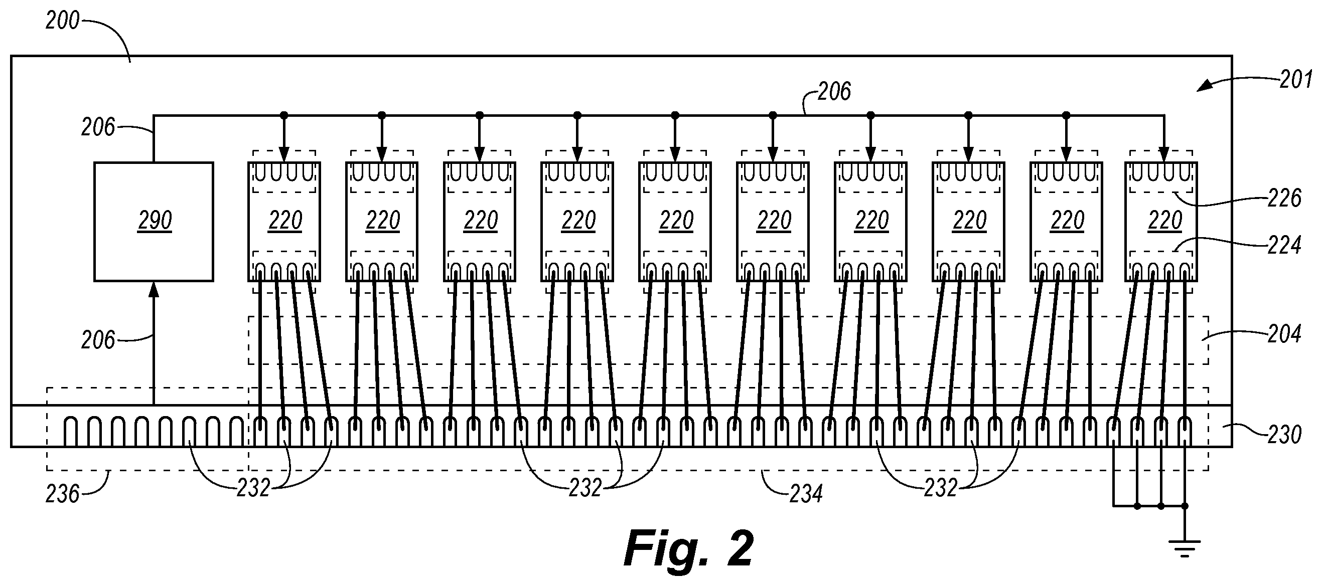 Patent US12367161 Figure 2 – Individually addressing memory devices disconnected from a data bus