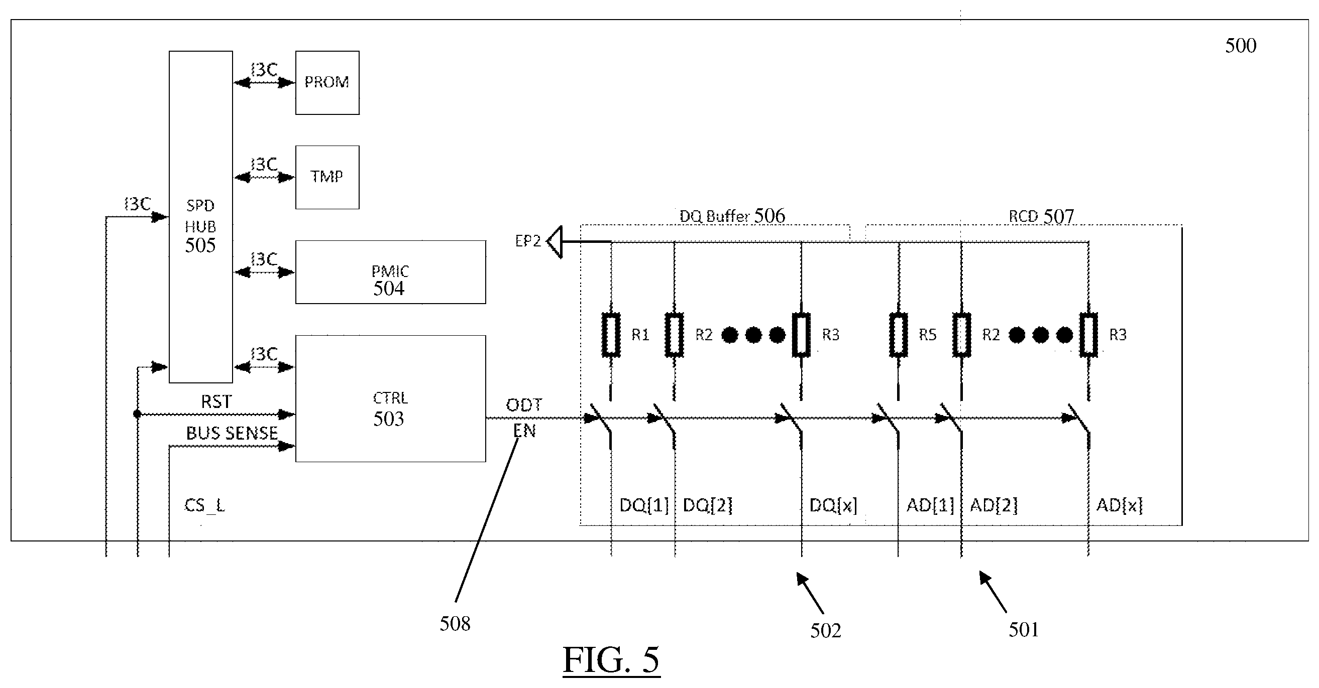 Patent US12367168 Figure 7 – High-speed DIMM slot terminator