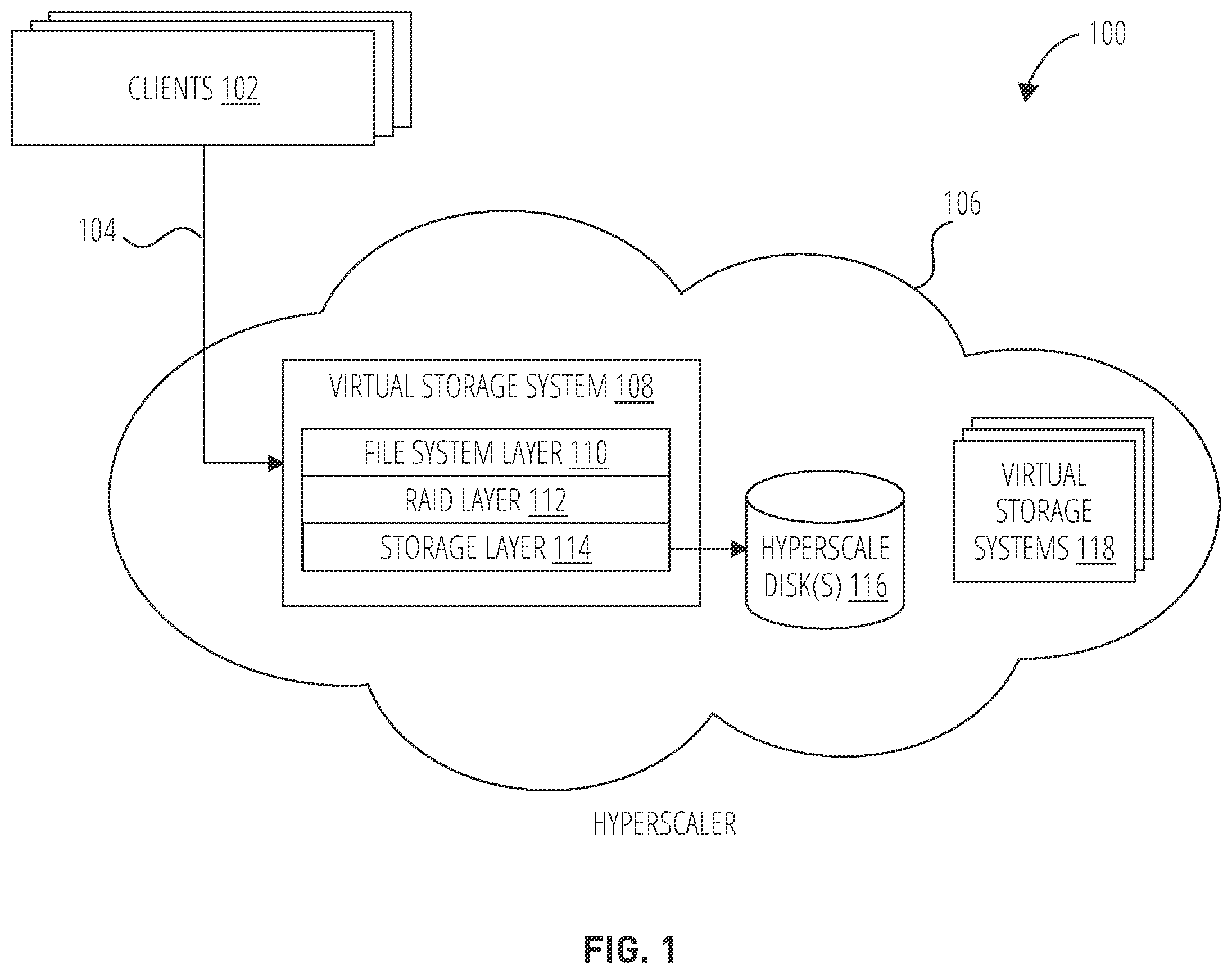 Patent US12367176 Figure 1 – Non-disruptive file movement within a distributed storage system