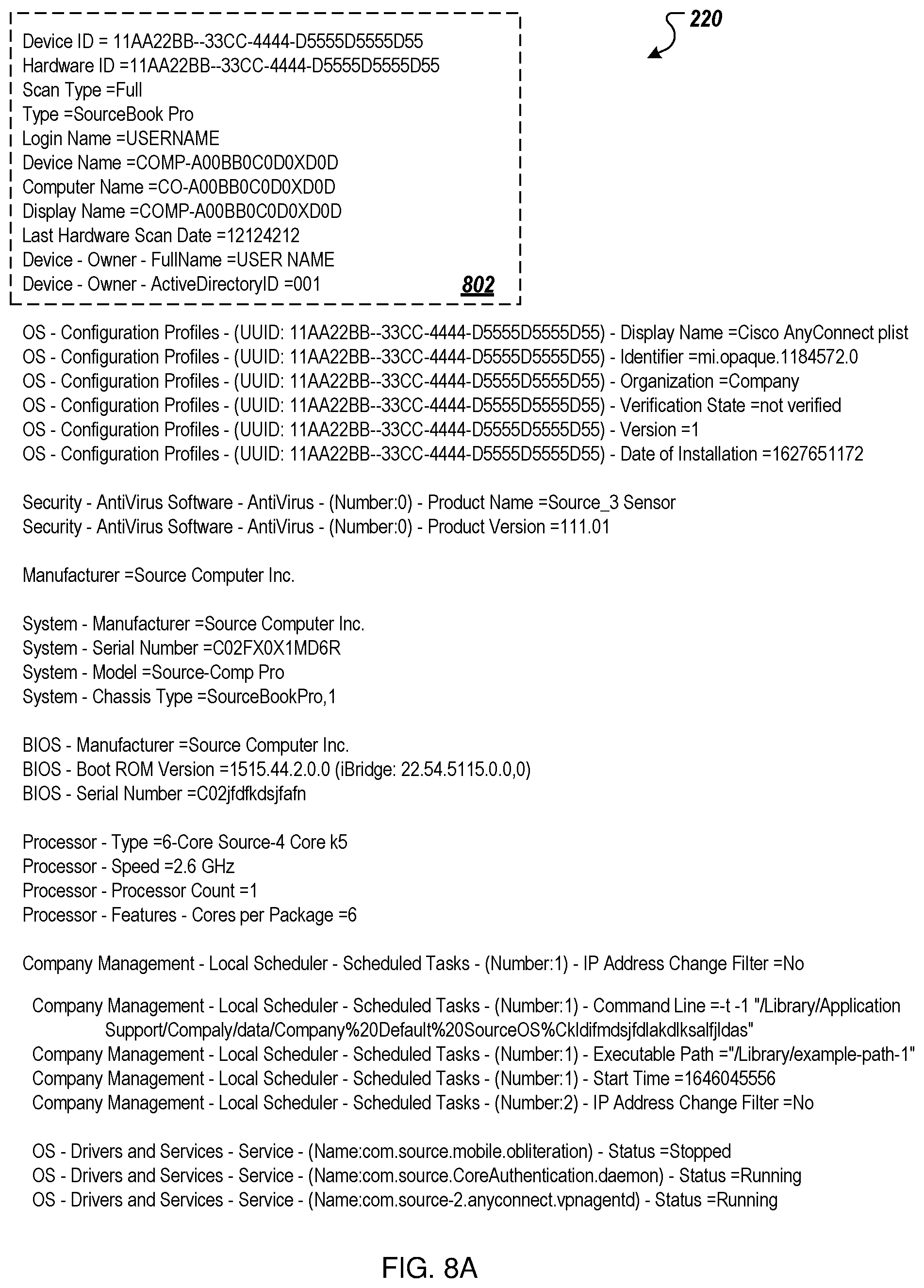 Patent US12367199 Figure 8 – Endpoint scan and profile generation