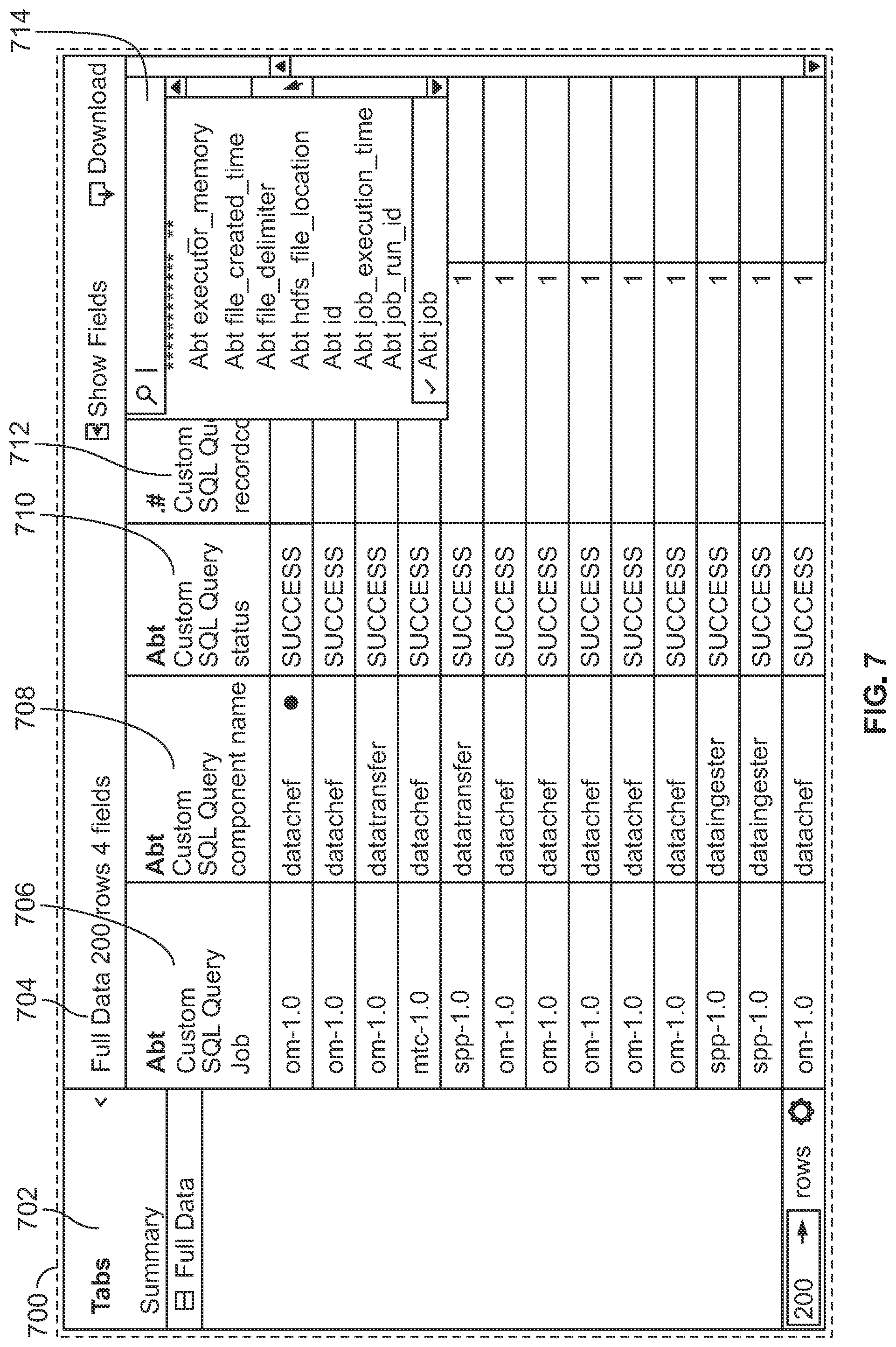Patent US12367209 Figure 7 – Non-invasive instrumentation and monitoring for massive parallel processing environment