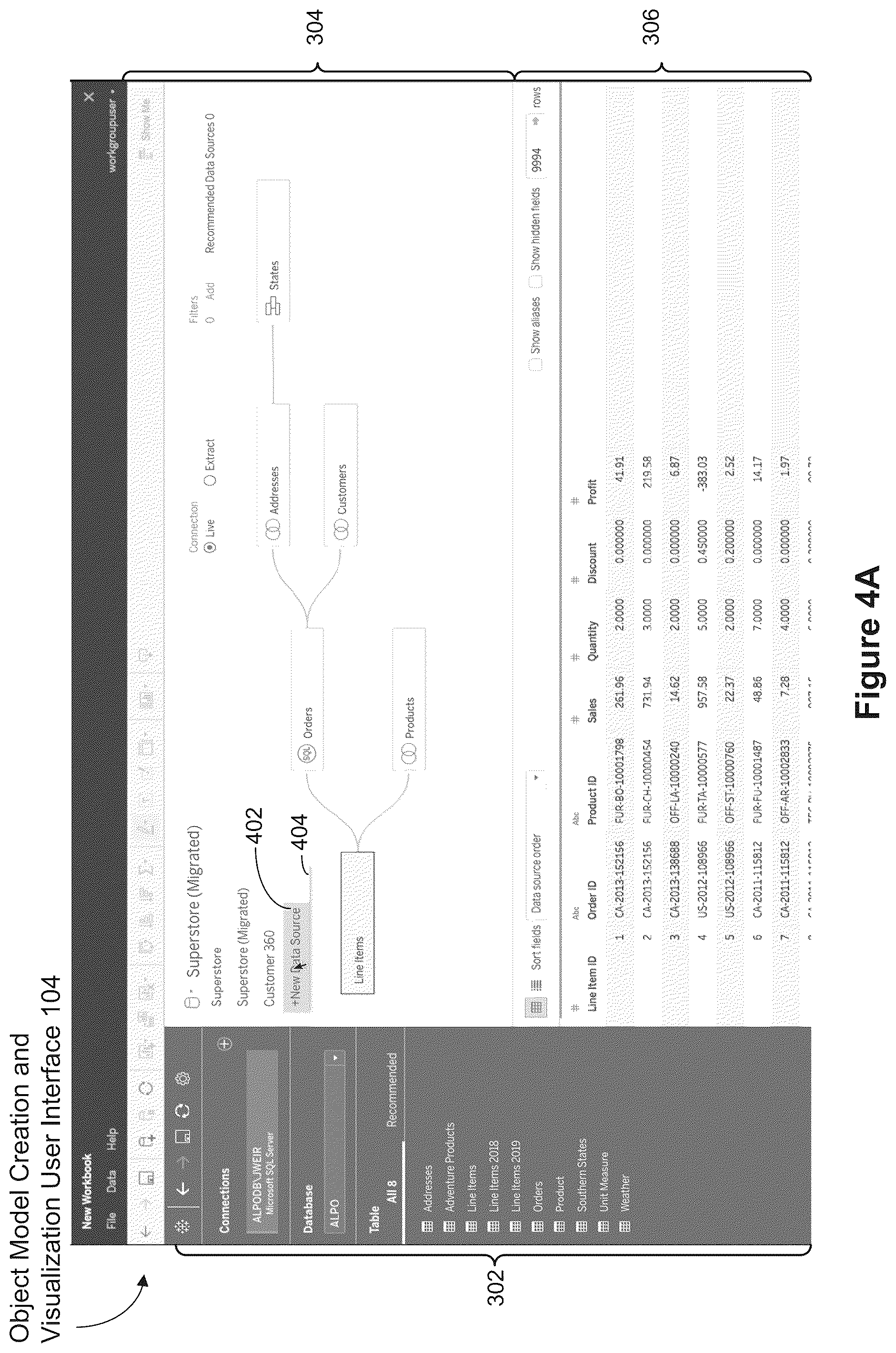 Patent US12367222 Figure 5 – Using visual cues to validate object models of database tables