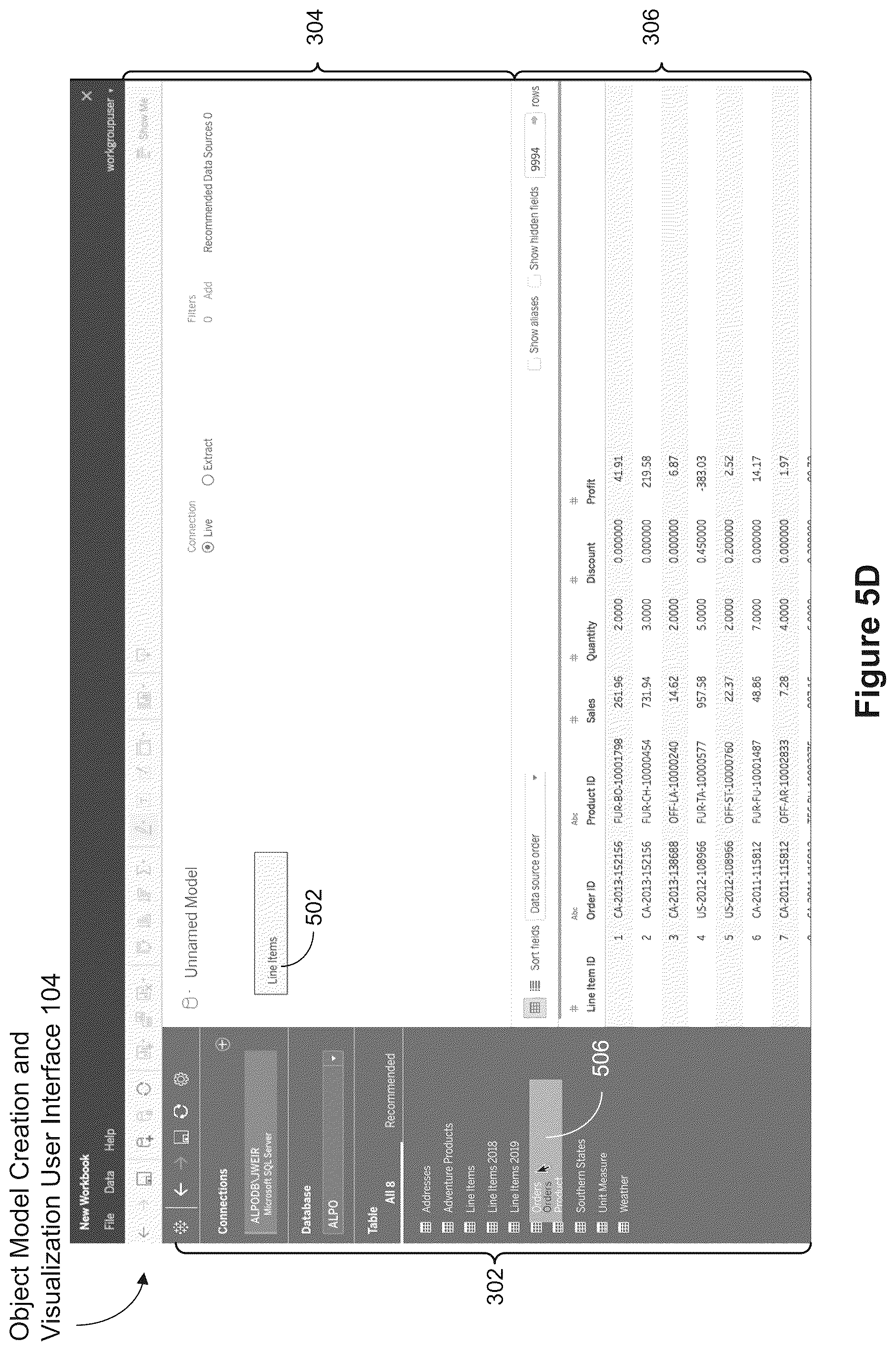 Patent US12367222 Figure 10 – Using visual cues to validate object models of database tables