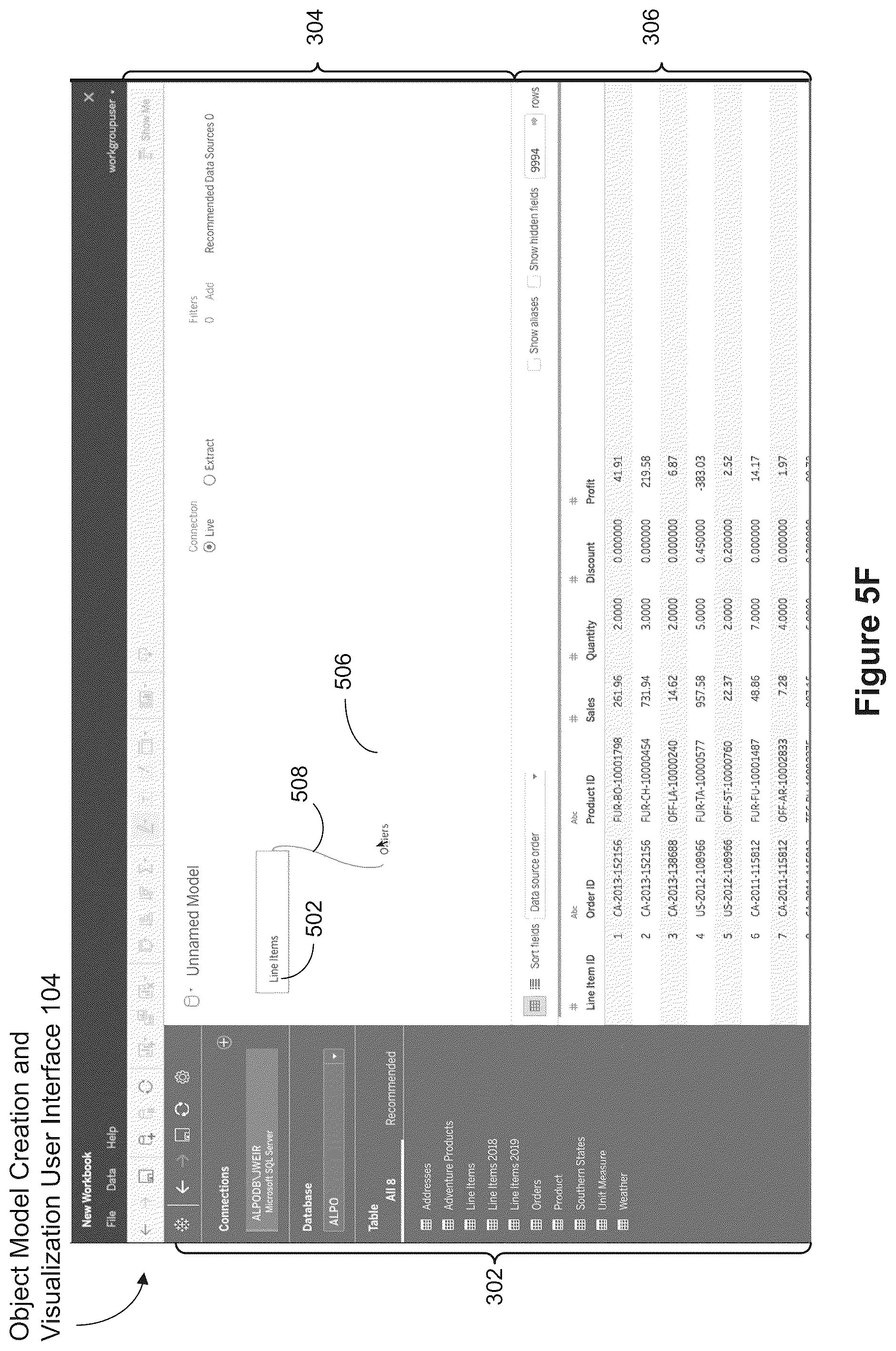 Patent US12367222 Figure 12 – Using visual cues to validate object models of database tables