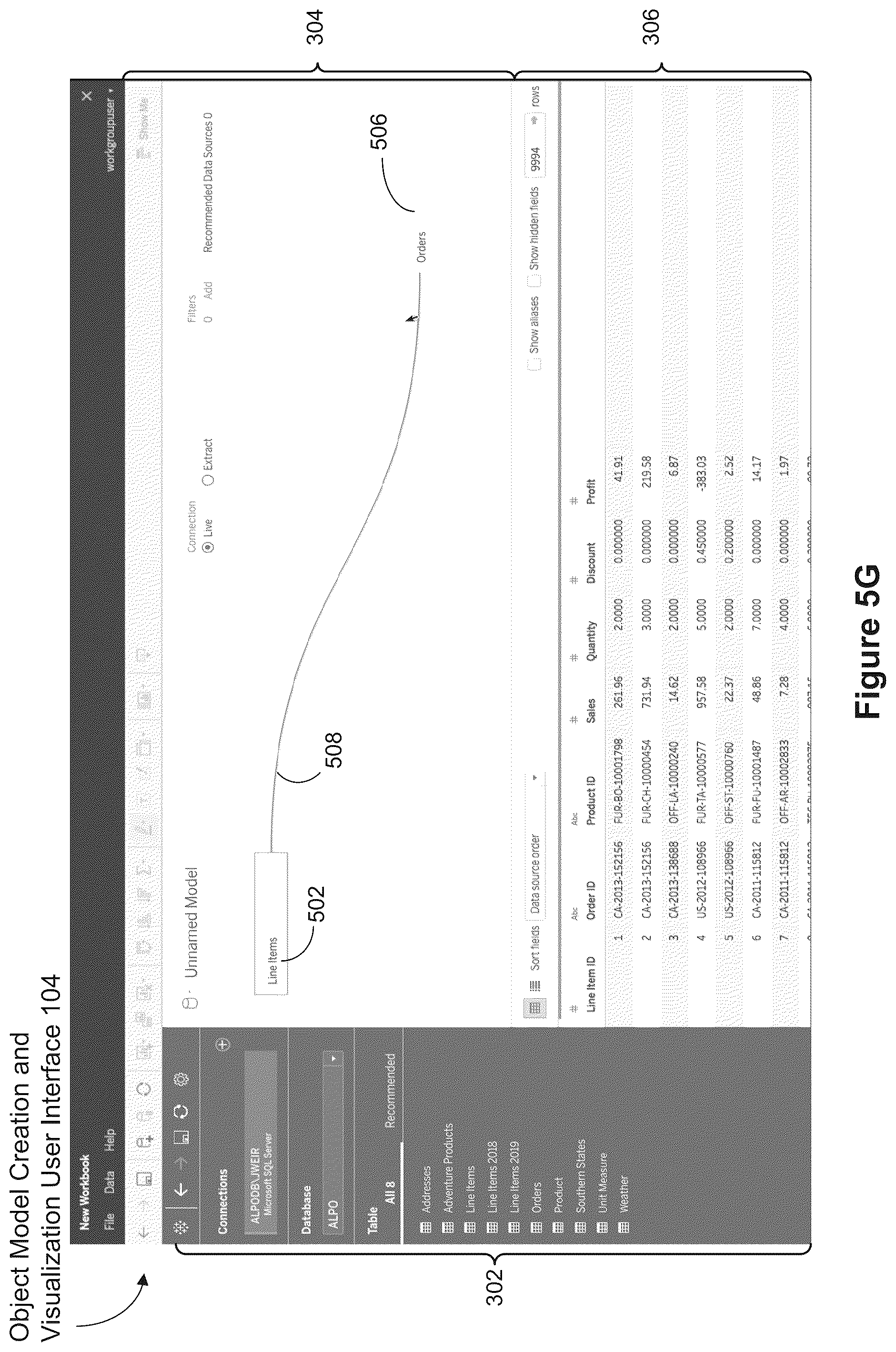 Patent US12367222 Figure 13 – Using visual cues to validate object models of database tables