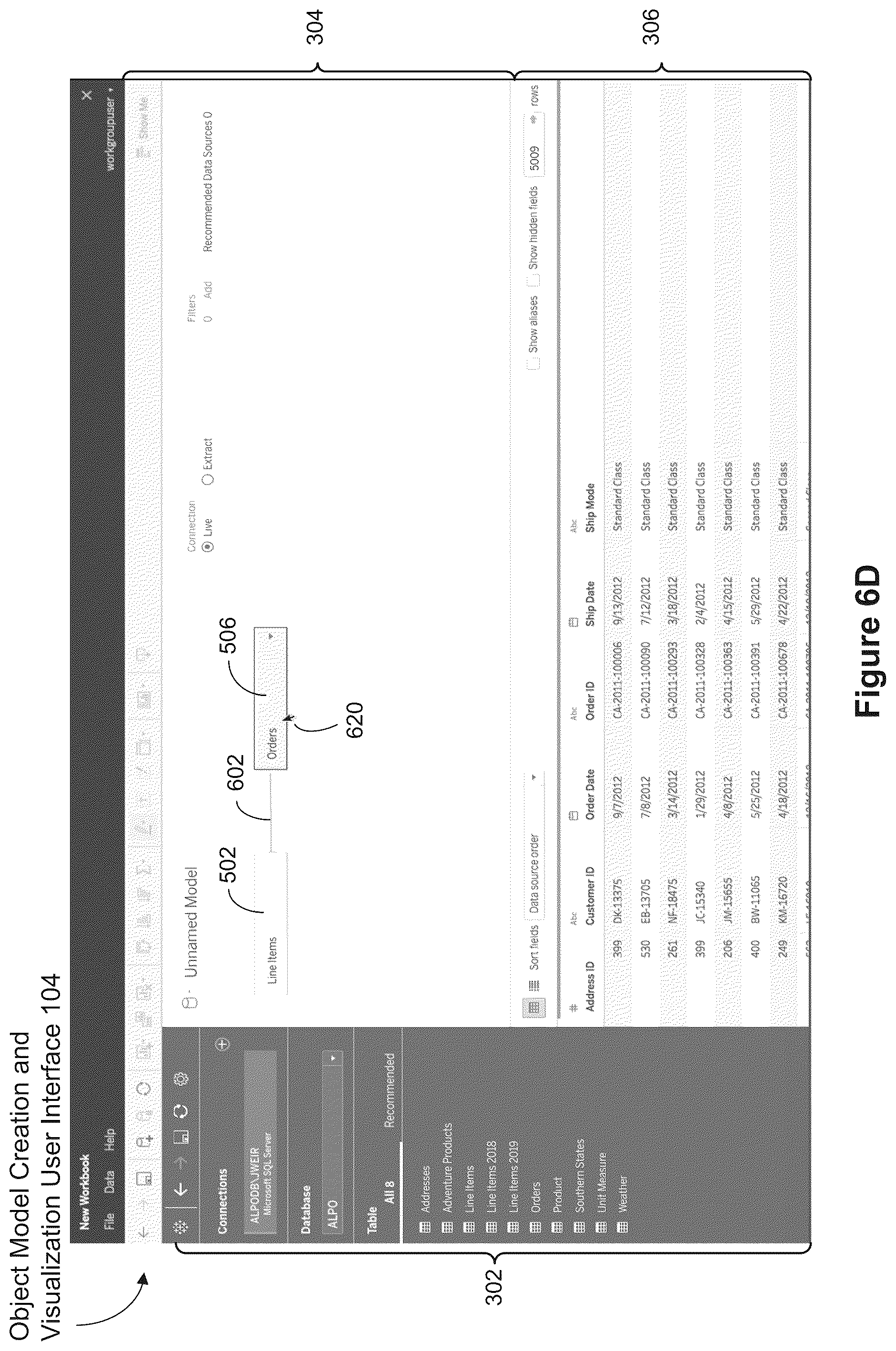 Patent US12367222 Figure 17 – Using visual cues to validate object models of database tables