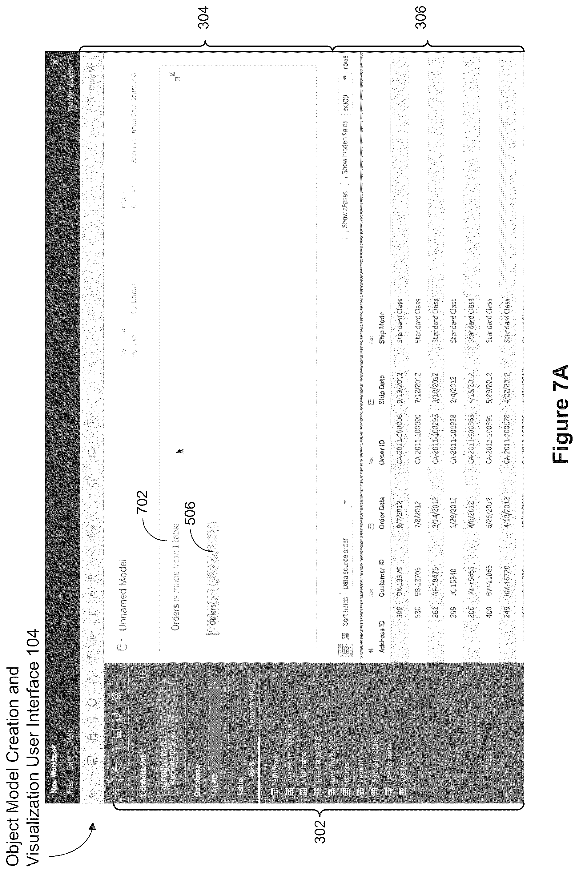 Patent US12367222 Figure 20 – Using visual cues to validate object models of database tables