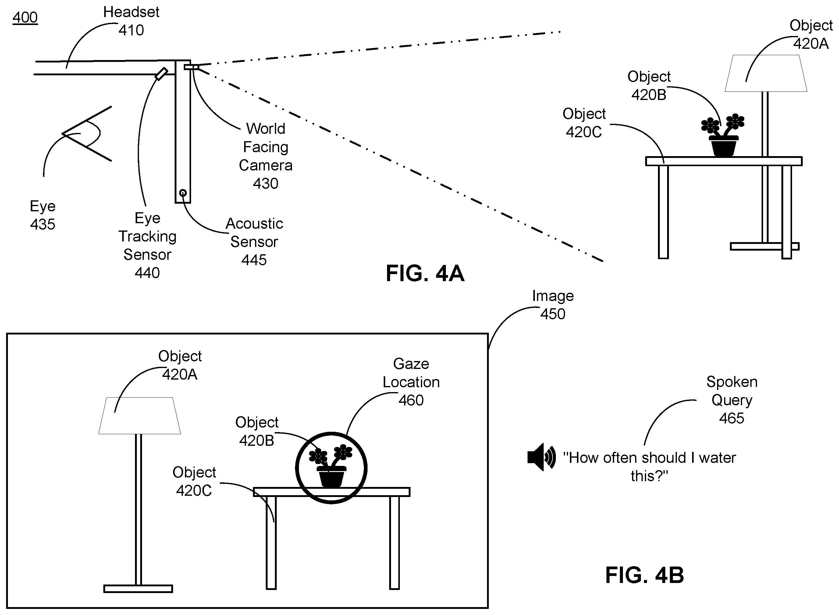 Patent US12367234 Figure 4 – Gaze assisted search query