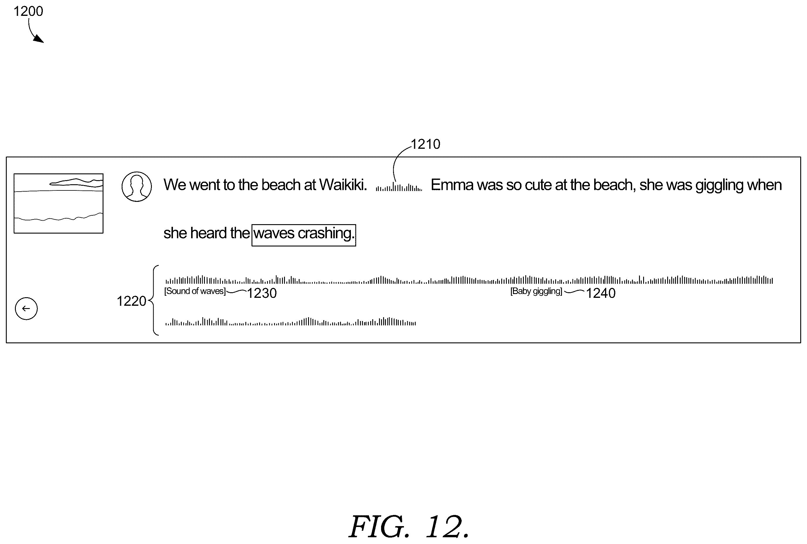 Patent US12367238 Figure 15 – Visual and text search interface for text-based video editing