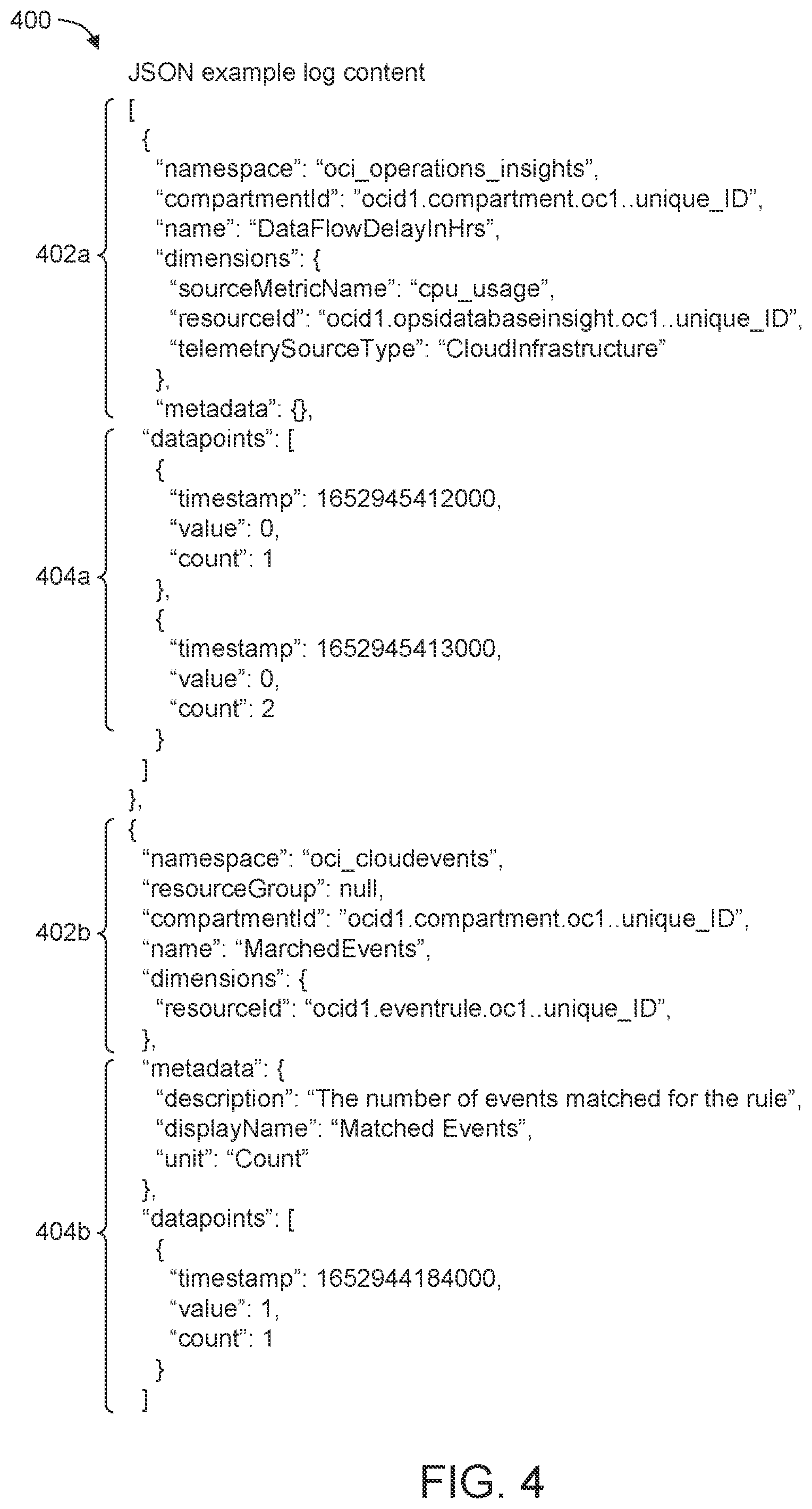 Patent US12367241 Figure 4 – System and techniques for enriching log records with fields from other log records in structured format