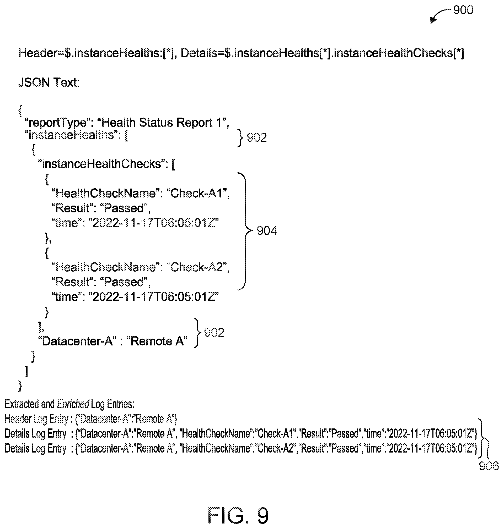Patent US12367241 Figure 9 – System and techniques for enriching log records with fields from other log records in structured format