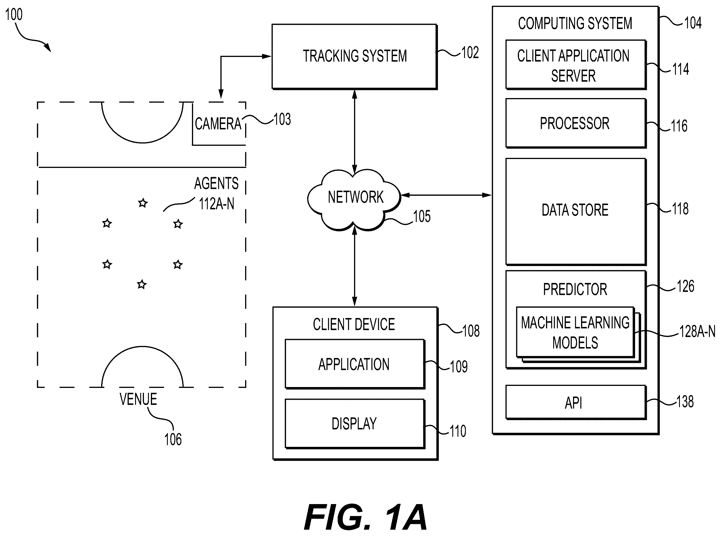 Patent US12367244 Figure 1 – System and methods for implementing a feature set of high-dimensional spatial data in sports predictions