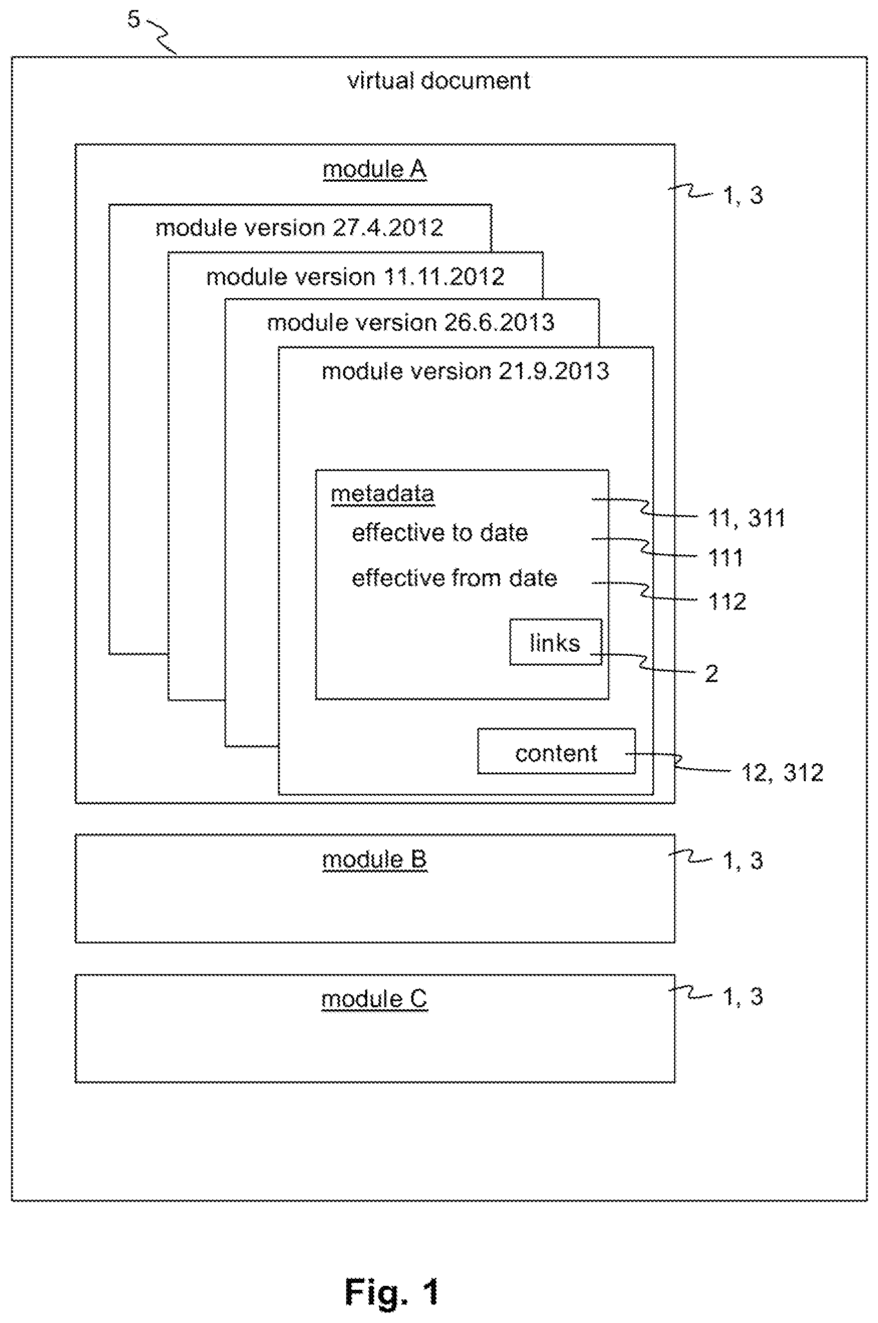 Patent US12367245 — Method and computer based data processing system for information retrieval and presentation — Figure 1