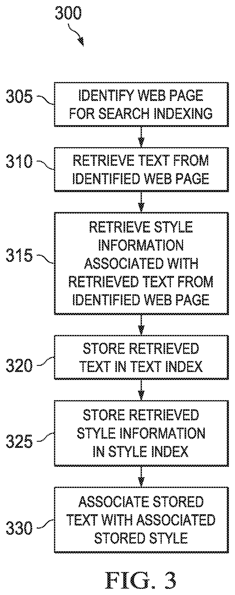 Patent US12367246 Figure 3 – Displaying stylized text snippets with search engine results