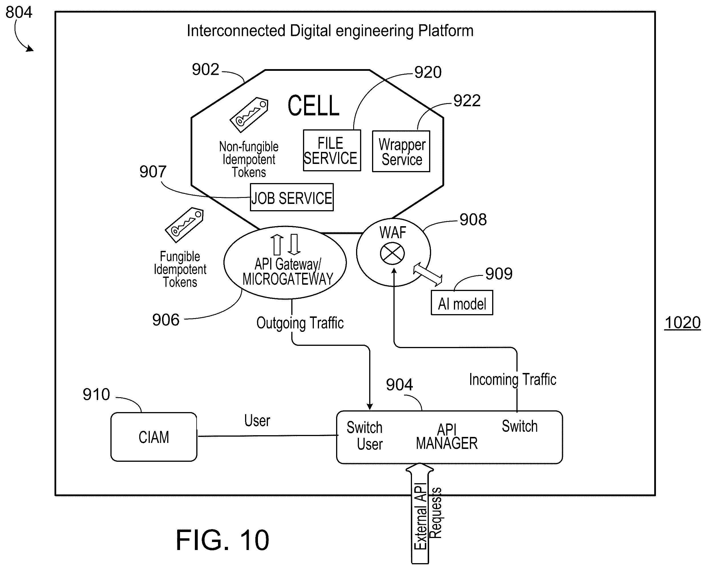 Patent US12367266 Figure 12 – Token management in a digital engineering platform